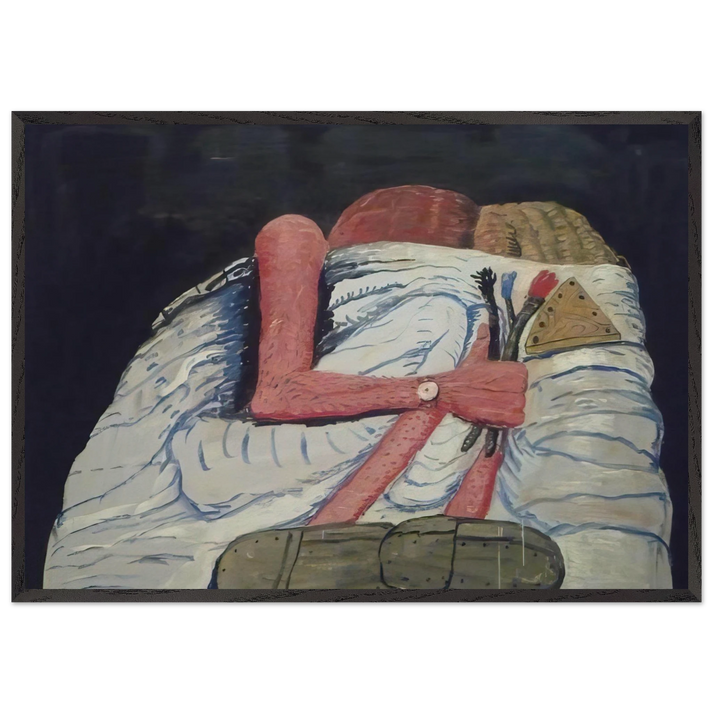 COUPLE IN BED - Philip Guston 70x100 cm / 28x40 inches Framed Art Print – Black Wooden Frame