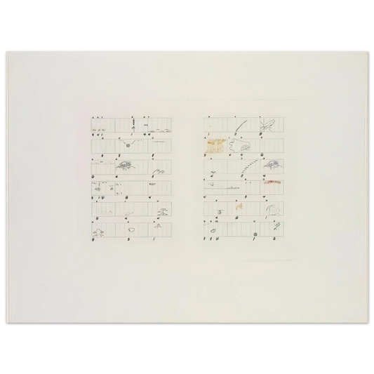 John Cage - Score Without Parts 40 Drawings by ThoreauTwelve Haiku - 1978 Fine Art Poster - Default Title