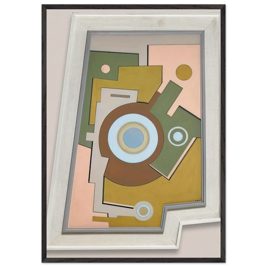 Blue Circle - 1947 - Carmelo Arden Quin Framed Art Print – Black Wooden Frame - Default Title - -Framed Art Print