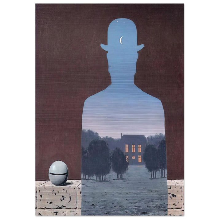 THE HAPPY DONOR 1966 - Rene Magritte Brushed Aluminum Print - 70x100 cm / 28x40 inches | Rene Magritte Aluminum Print | Rene Magritte Prints