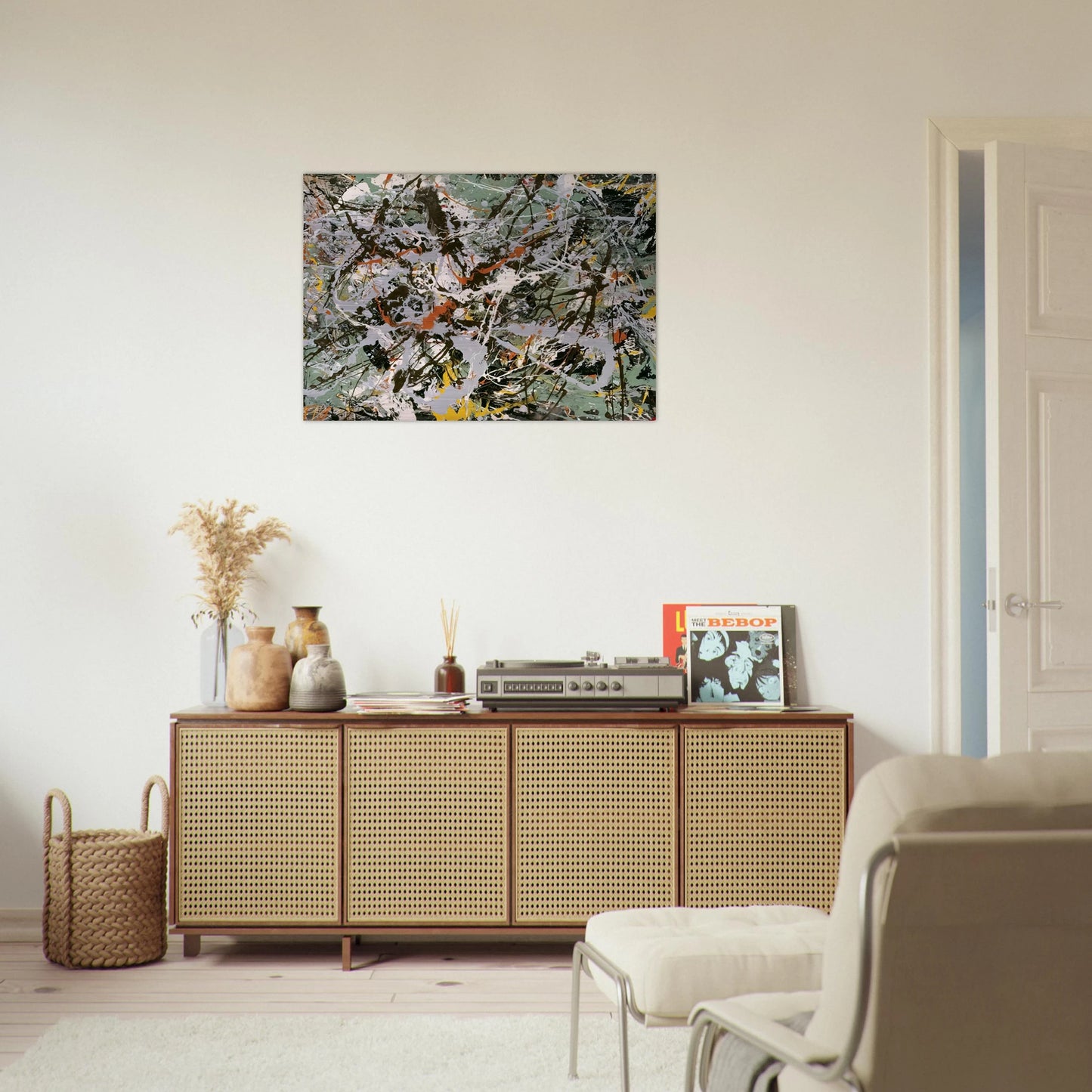 UNTITLED GREEN SILVER 1949 - Jackson Pollock Brushed Aluminum Print - 70x100 cm / 28x40 inches | Jackson Pollock Aluminum Print | Jackson Pollock Prints