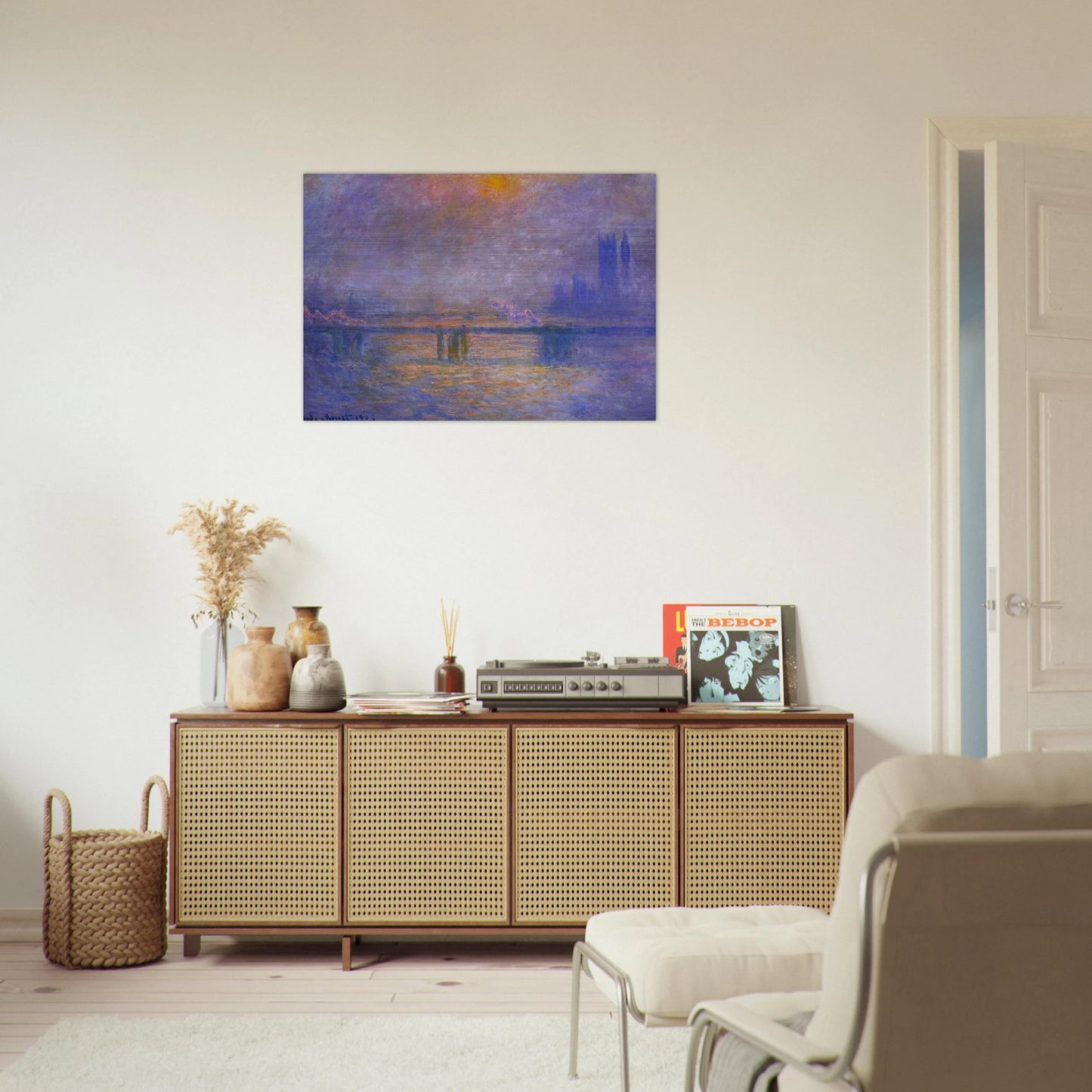 Charing Cross Bridge, The Thames 02 - claude monet Brushed Aluminum Print - 70x100 cm / 28x40 inches | claude monet Aluminum Print | claude monet Prints