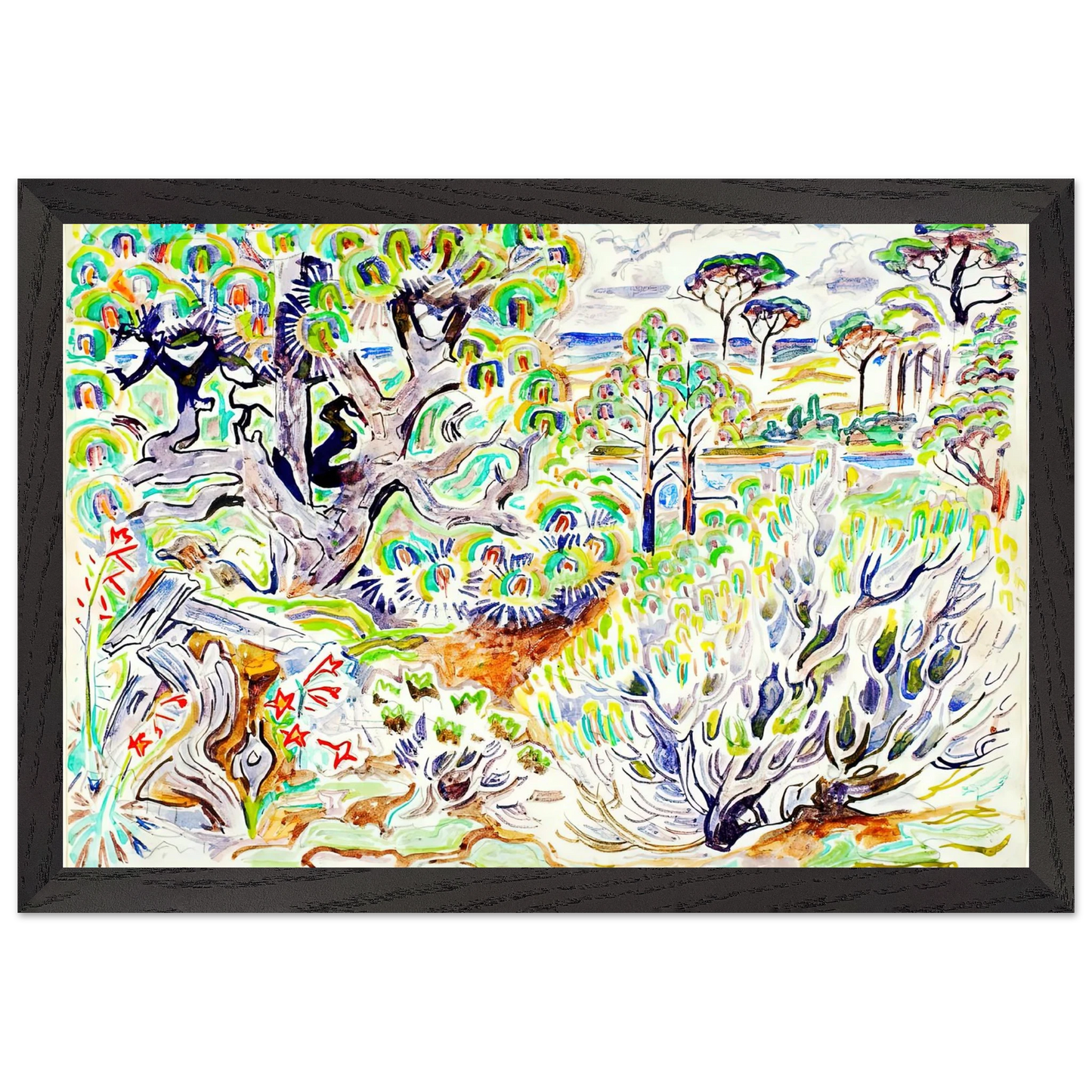 Walter Inglis Anderson - Walter Anderson Wall art - 20x25 cm / 8x10 Inches - Premium Wooden Framed Poster With Fine Art Paper - White frame