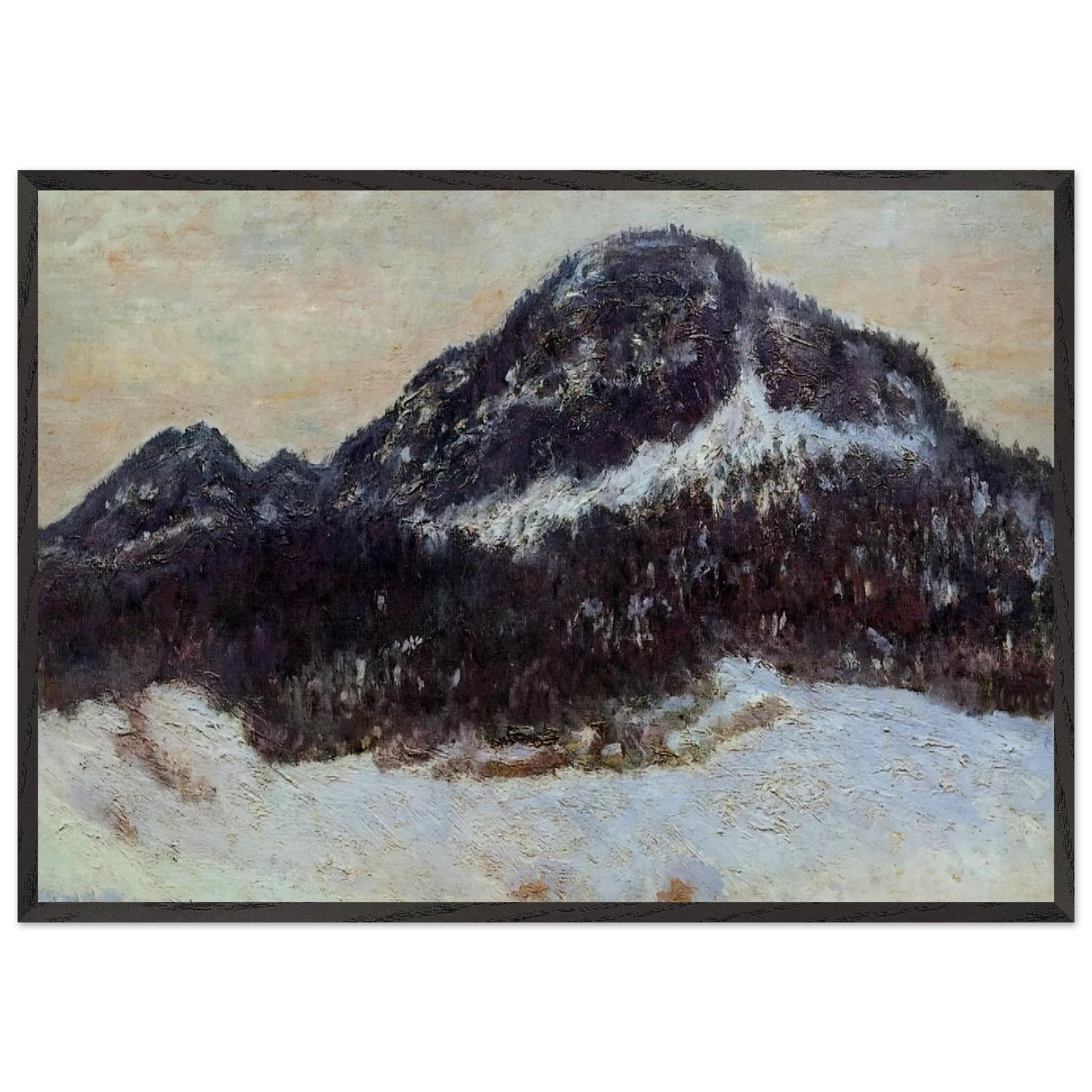 Mount Kolsaas 2 - claude monet Framed Art Print – Black Wooden Frame - Default Title - -Framed Art Print