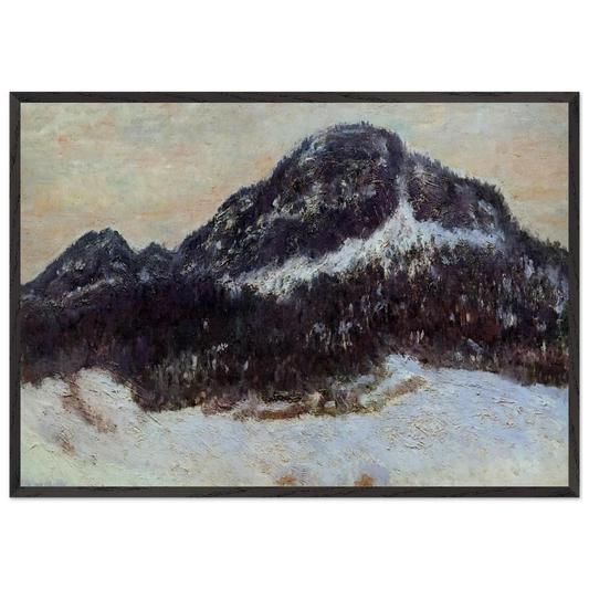 Mount Kolsaas 2 - claude monet 70x100 cm / 28x40 inches Framed Art Print – Black Wooden Frame