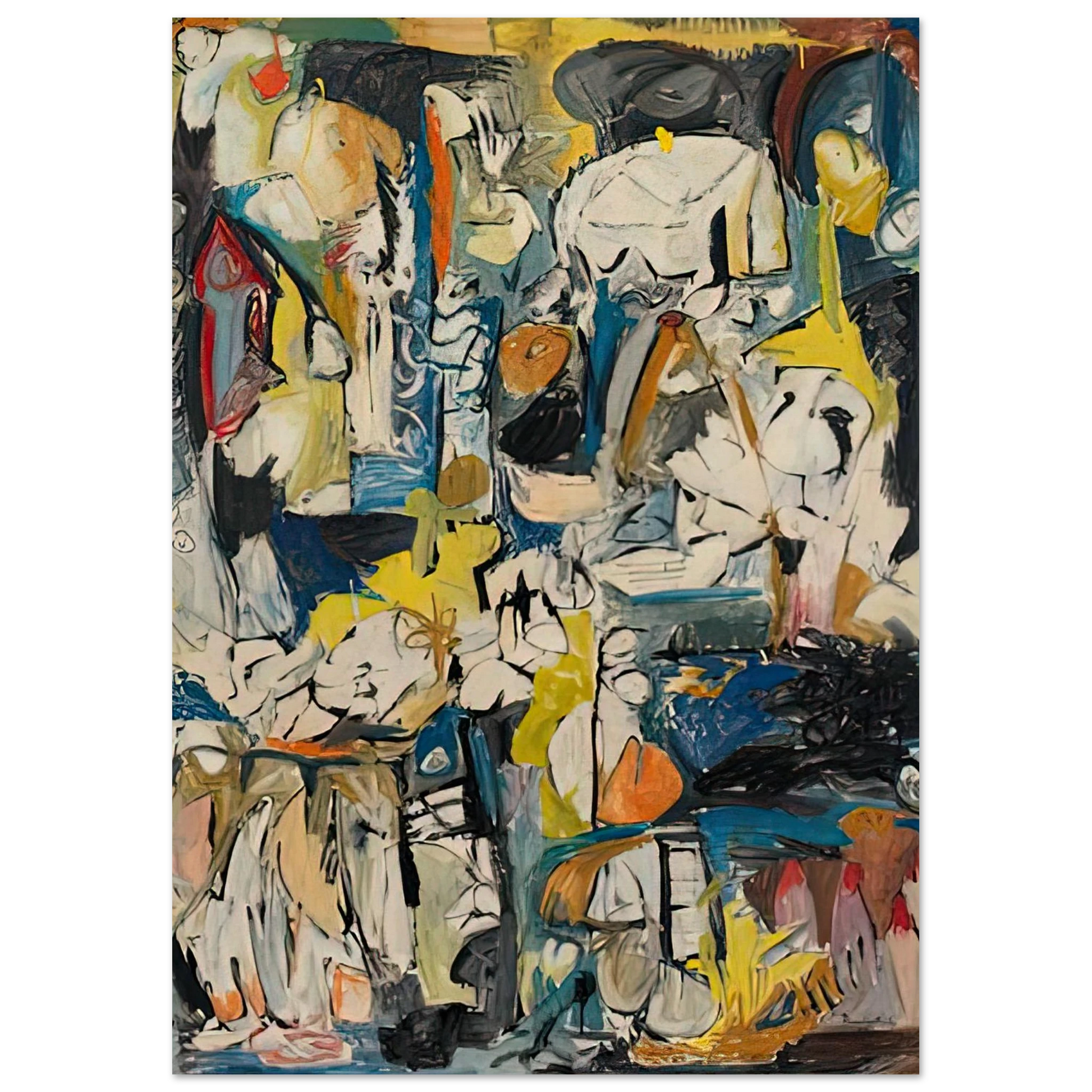 Helen Frankenthaler - Village, 1951- Wall Art - 60x80 cm / 24x32 inches - Fine Art Poster - -