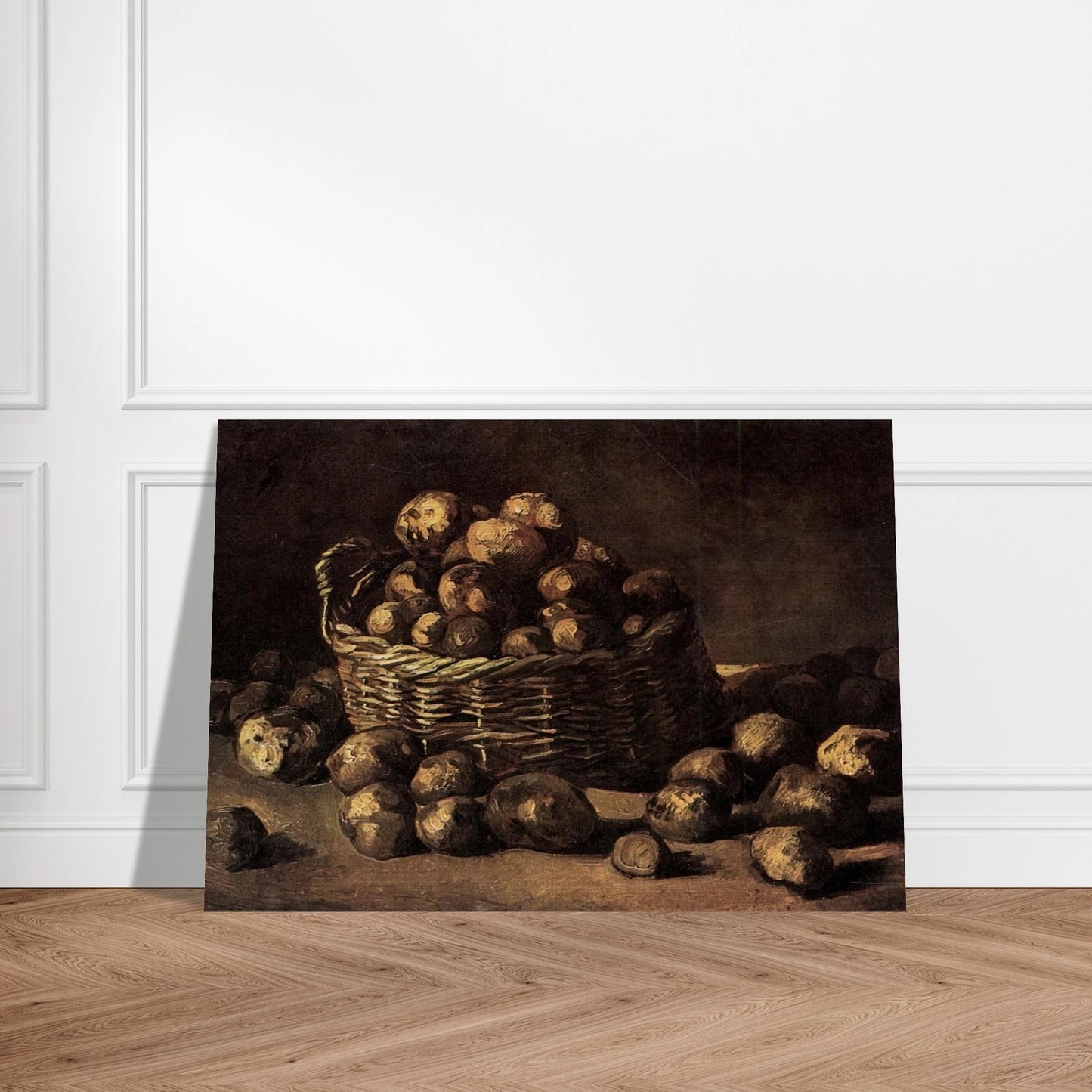 Basket of Potatoes - Vincent van Gogh Brushed Aluminum Print - 70x100 cm / 28x40 inches | Vincent van Gogh Aluminum Print | Vincent van Gogh Prints