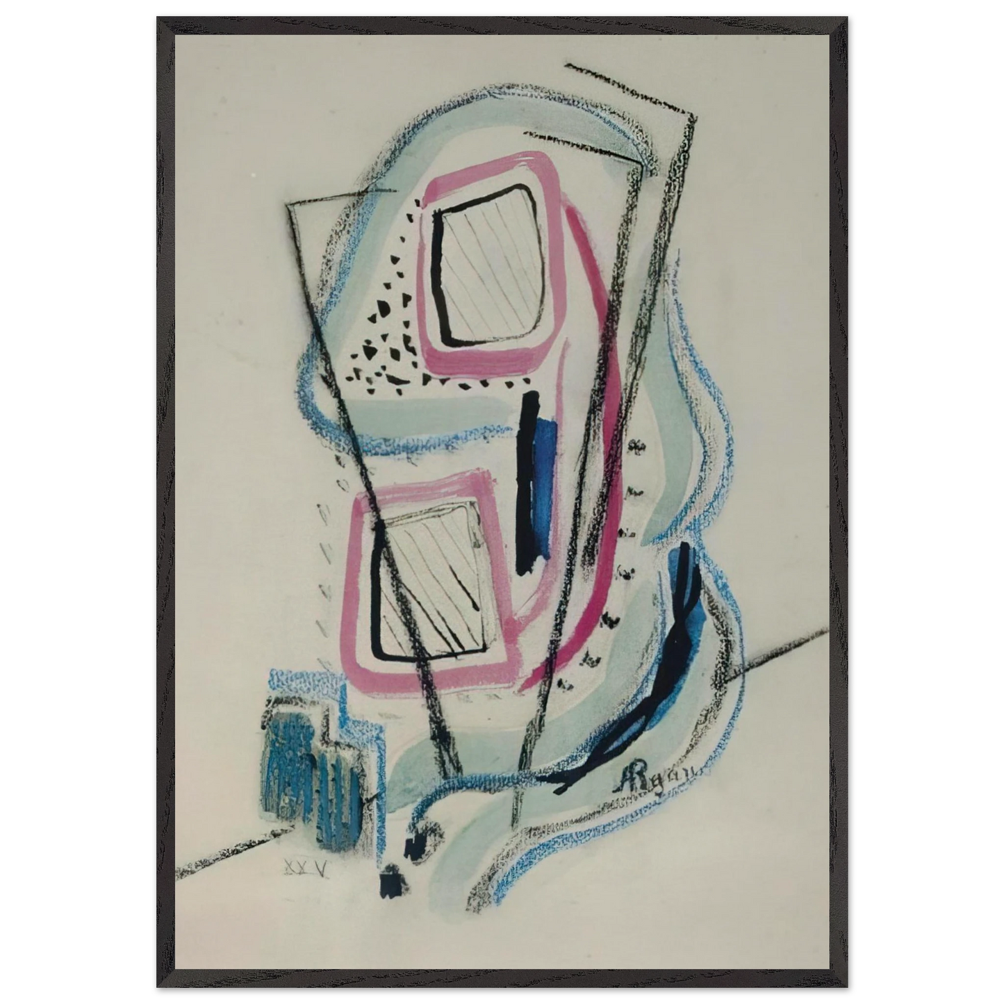 XXV - 1940 - Anne Ryan Framed Art Print – Black Wooden Frame - Default Title - -Framed Art Print