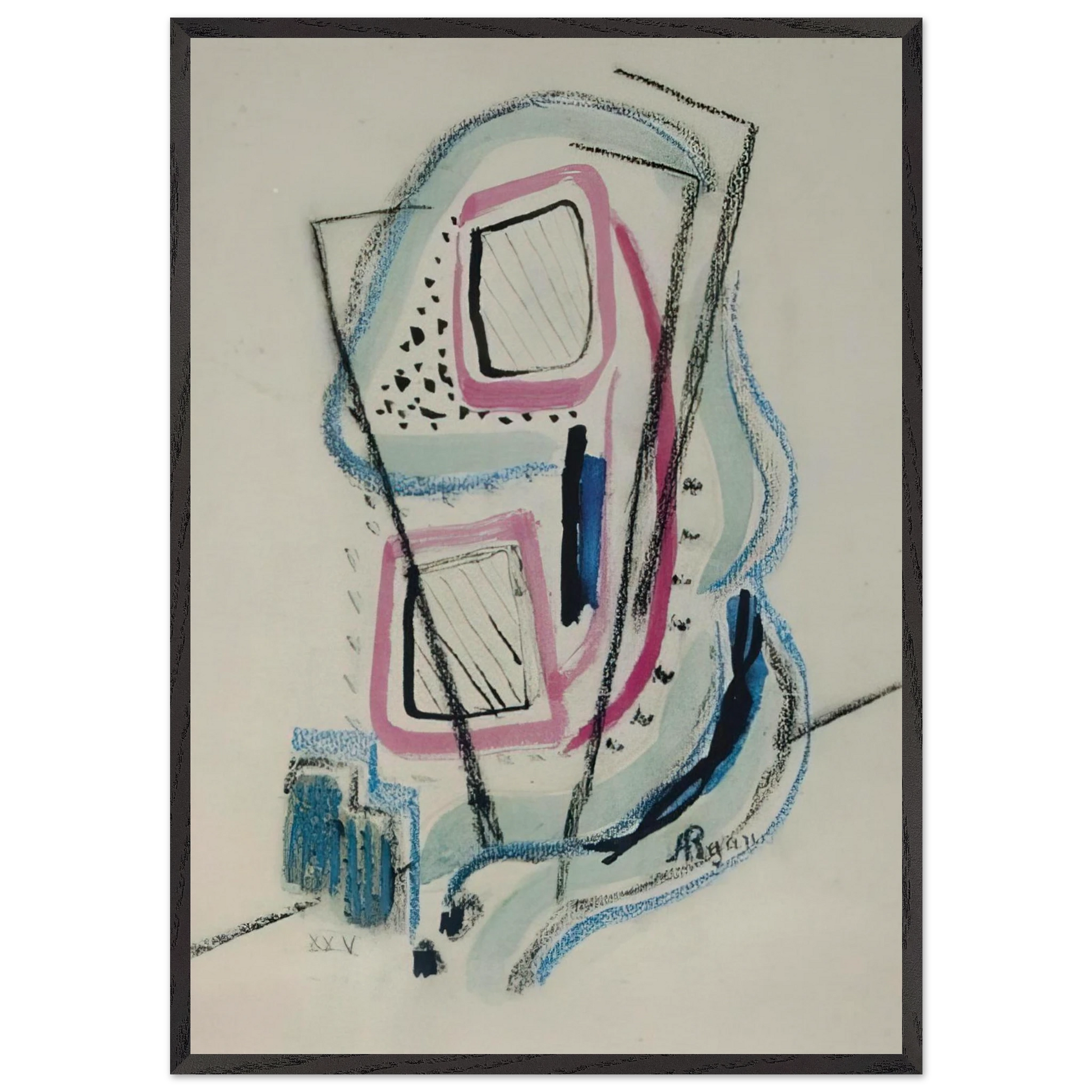 XXV - 1940 - Anne Ryan Framed Art Print – Black Wooden Frame - Default Title - -Framed Art Print