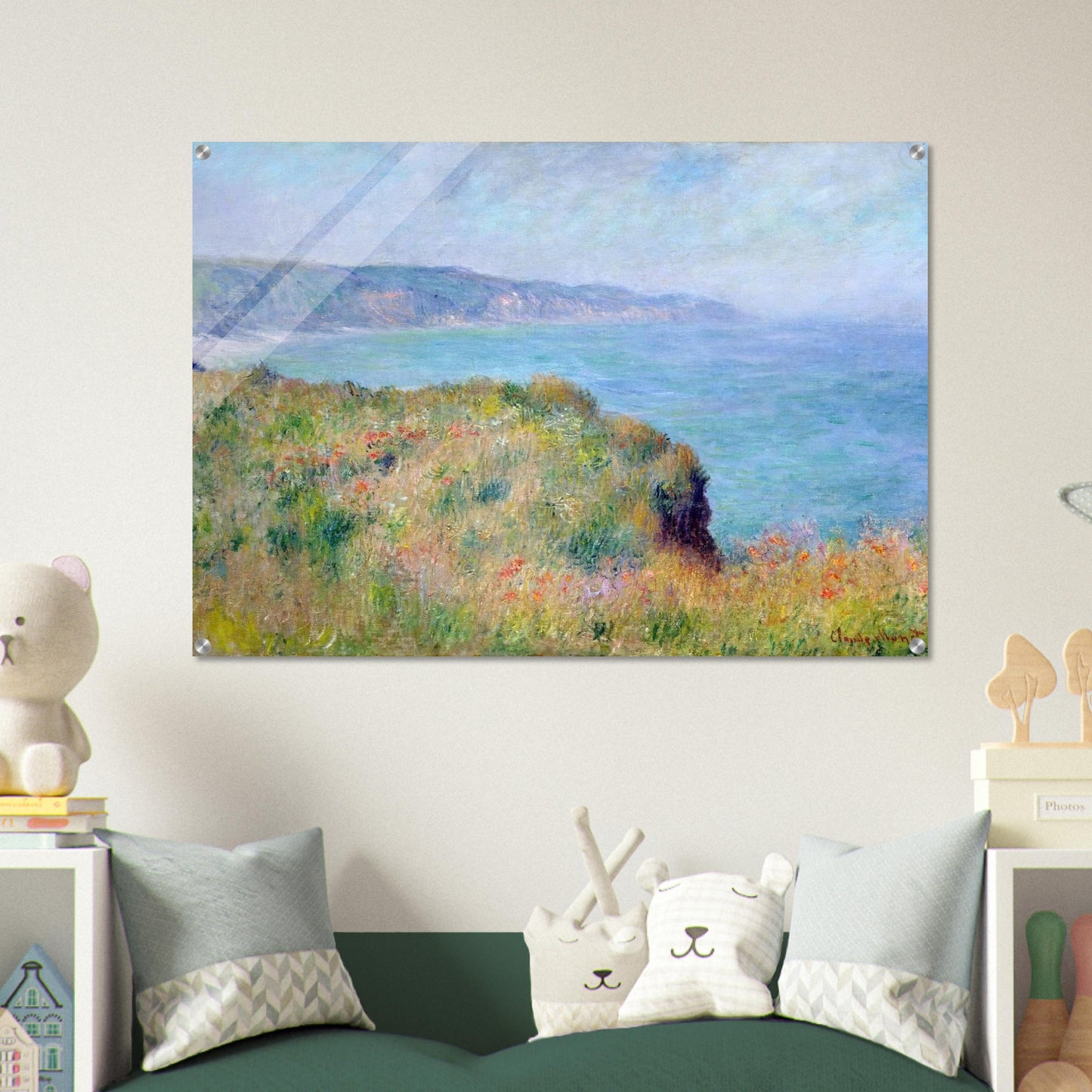Cliff near Pourville - claude monet Acrylic Print - 70x100 cm / 28x40″ inches