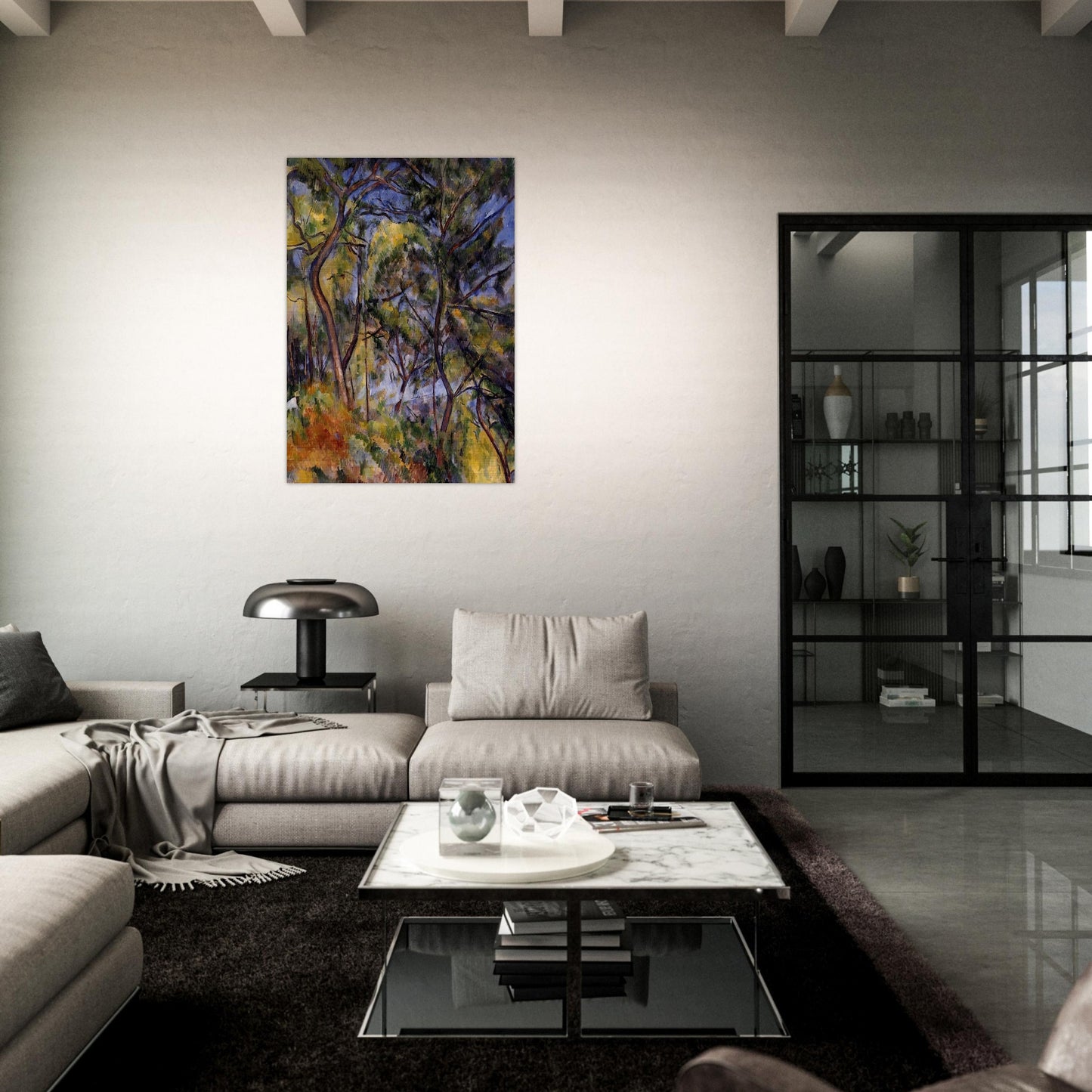 Forest - Paul Cézanne Brushed Aluminum Print - 70x100 cm / 28x40 inches | Paul Cézanne Aluminum Print | Paul Cézanne Prints