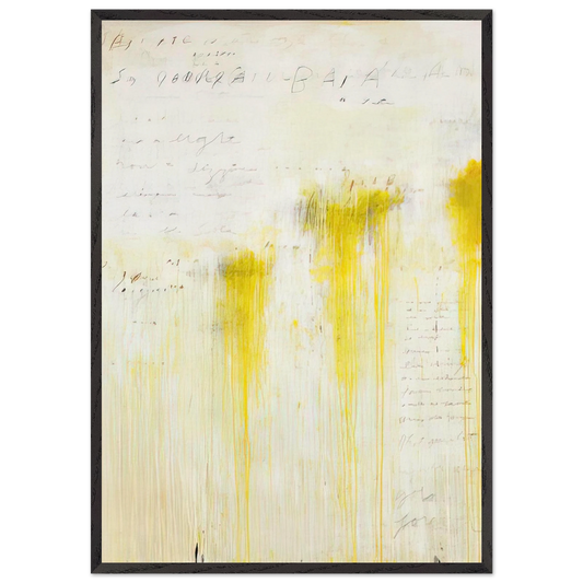 Quattro Stagioni II Estate - Cy Twombly Framed Art Print – Black Wooden Frame - Default Title - -Framed Art Print