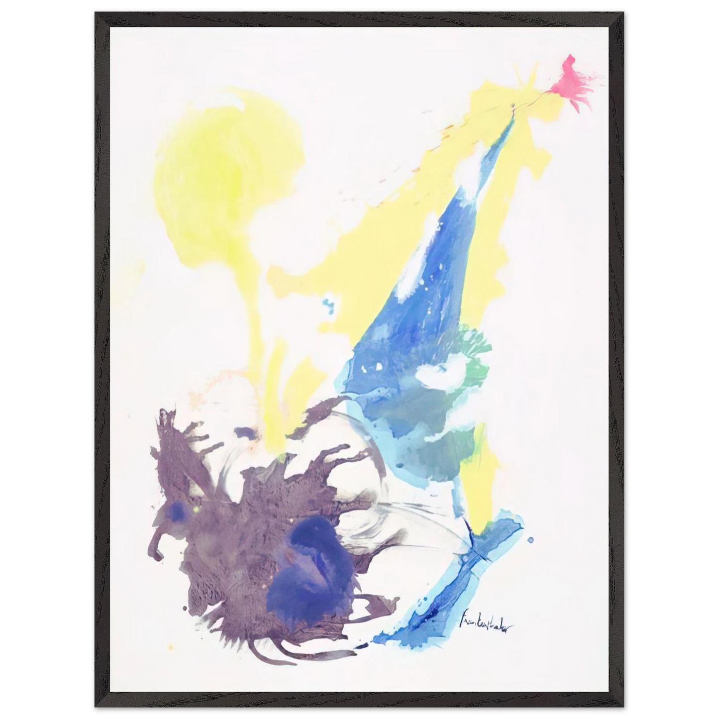 Helen Frankenthaler - Moving Day - 1961 Wall art - 15x20 cm / 6x8 inches - Premium Wooden Framed Poster With Fine Art Paper - White frame