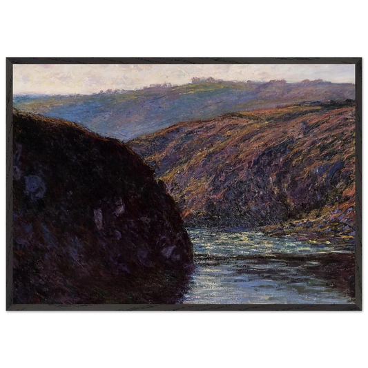 Valley of the Creuse Afternoon Sunlight - claude monet Framed Art Print – Black Wooden Frame - Default Title - -Framed Art Print