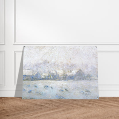 Snow Effect, Giverny - claude monet Acrylic Print - 70x100 cm / 28x40″ inches