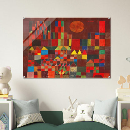 CASTLE AND SUN 1928 - Paul Klee Acrylic Print - 70x100 cm / 28x40″ inches