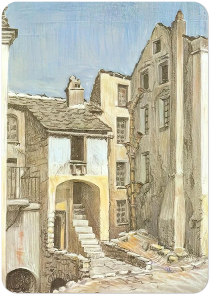 CORTE CORSICA By MC Escher Pack of 10 Post Cards | MC Escher Post Cards | A6 (10.5 x 14.8 cm) - 4.1 x 5.8 inches