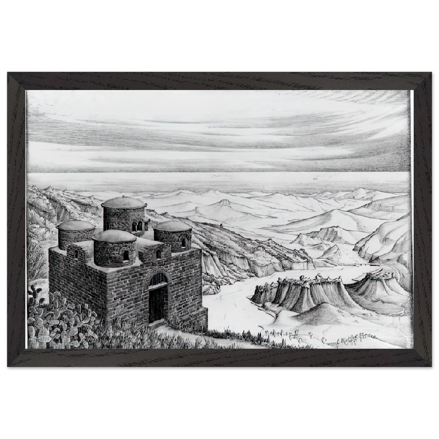 MC Escher - CATTOLICA OF STILO CALABRIA 1930 Wall Art - 60x80 cm / 24x32 inches - Fine Art Poster - -