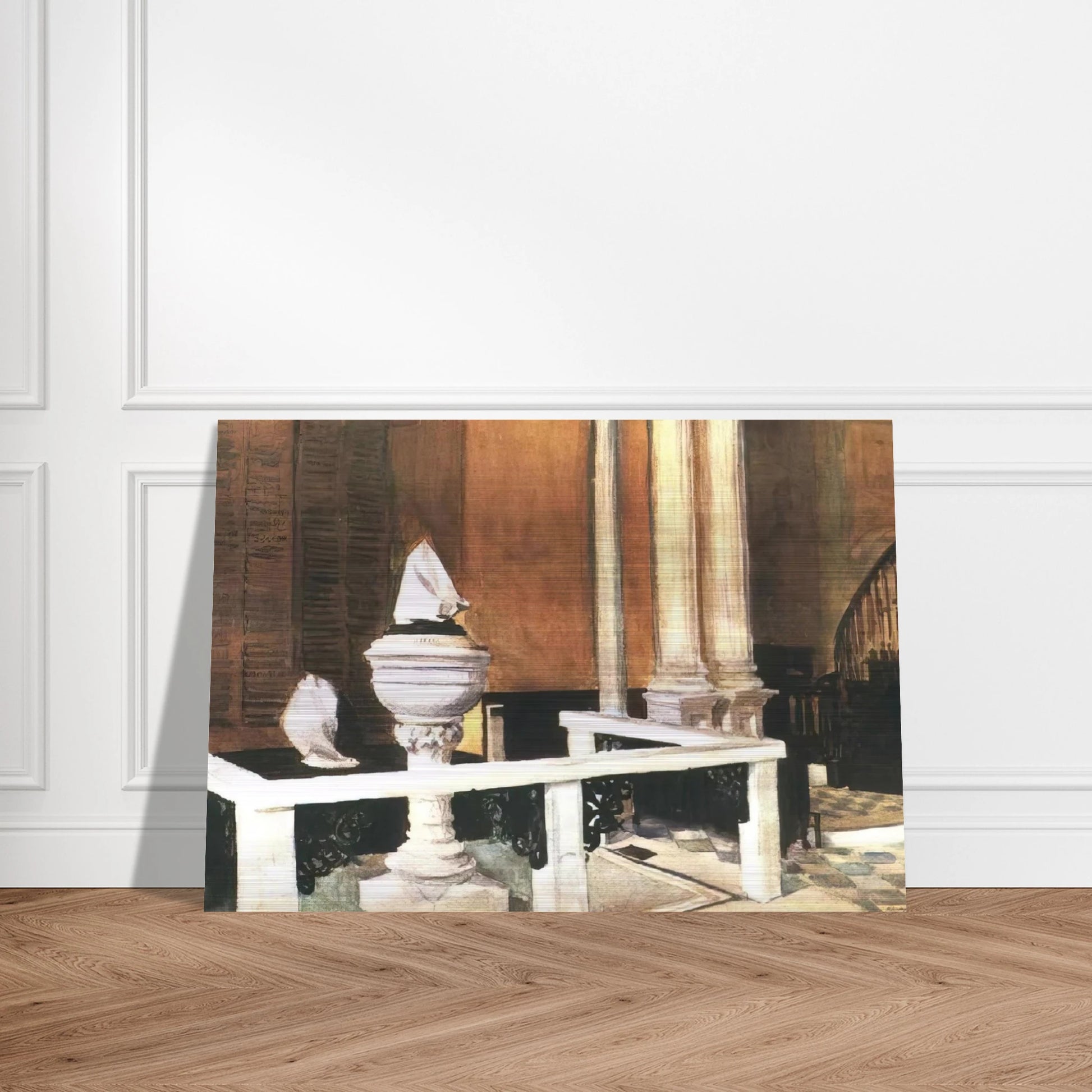 Baptistry of St. John s - Edward Hopper Brushed Aluminum Print - 70x100 cm / 28x40 inches | Edward Hopper Aluminum Print | Edward Hopper Prints