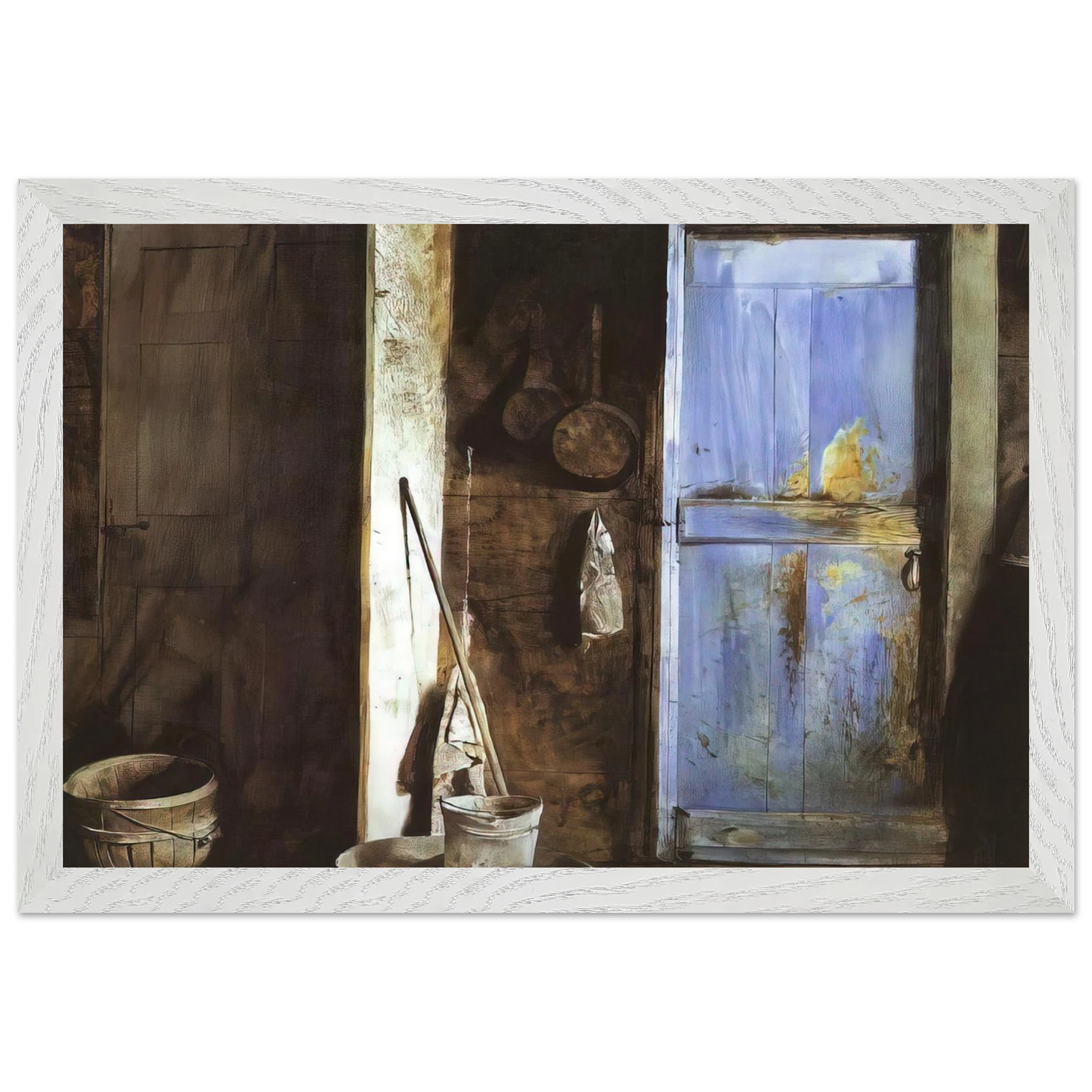Andrew Wyeth - ALVARO CHRISTINA Wall Art - 30x40 cm / 12x16 inches - Premium Wooden Framed Poster With Fine Art Paper - Black frame