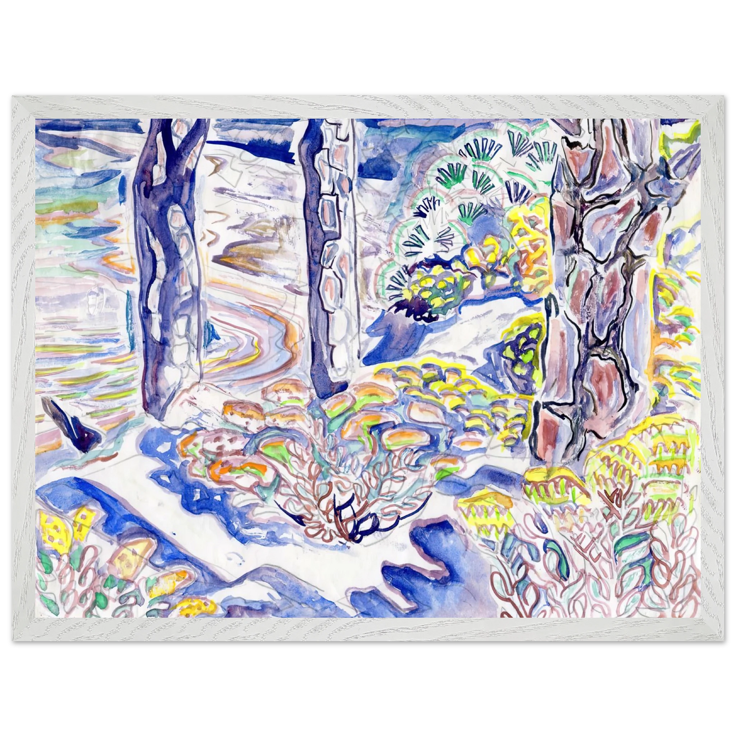 Walter Inglis Anderson - Walter Anderson Wall art - 21x29.7 cm / 8x12" - Premium Wooden Framed Poster With Fine Art Paper - Black frame