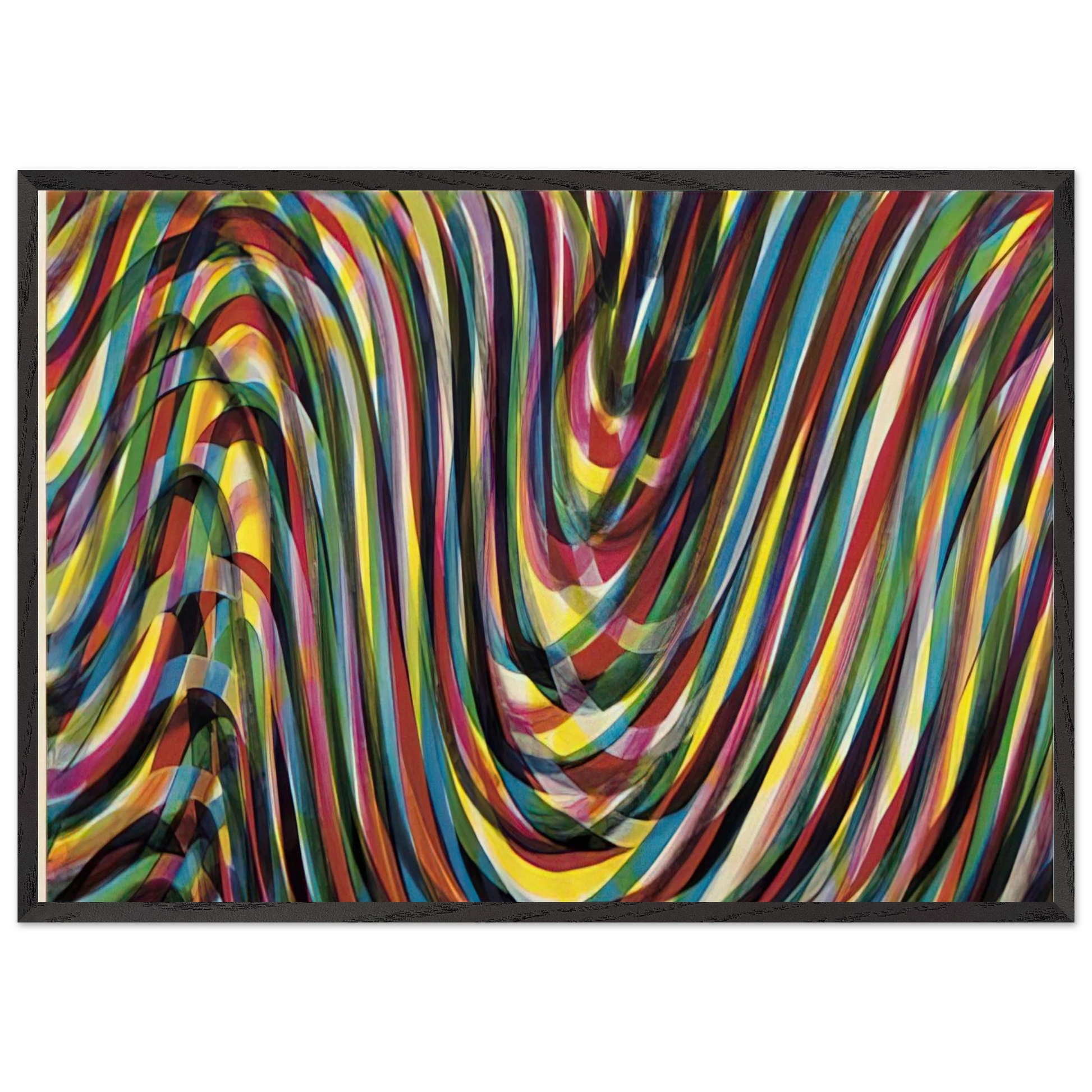 Horizontal Wavy Lines - Sol LeWitt Framed Art Print – Black Wooden Frame - Default Title - -Framed Art Print