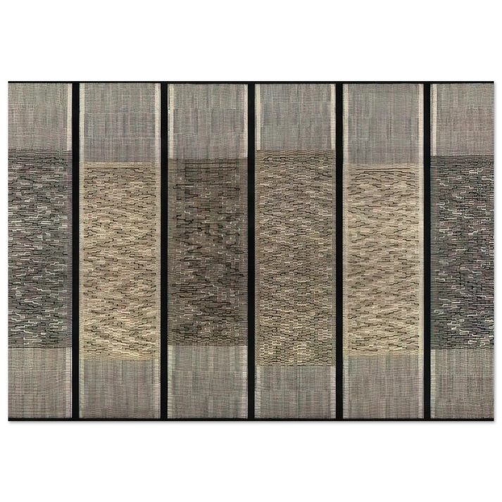 SIX PRAYERS 1965 - Anni Albers Brushed Aluminum Print - 70x100 cm / 28x40 inches | Anni Albers Aluminum Print | Anni Albers Prints