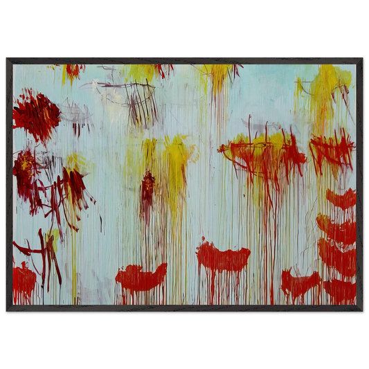 Lepanto Part XI - Cy Twombly 70x100 cm / 28x40 inches Framed Art Print – Black Wooden Frame