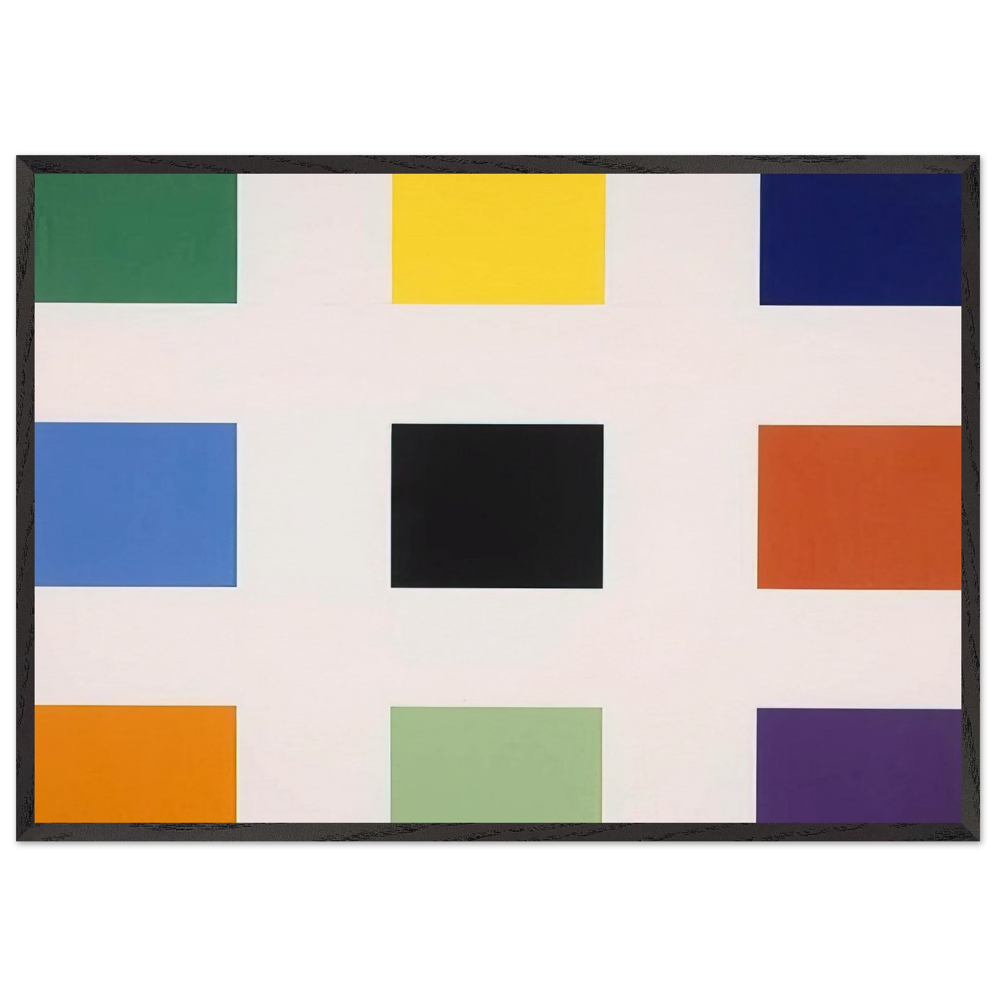 Nine Squares - Ellsworth Kelly Framed Art Print – Black Wooden Frame - Default Title - -Framed Art Print