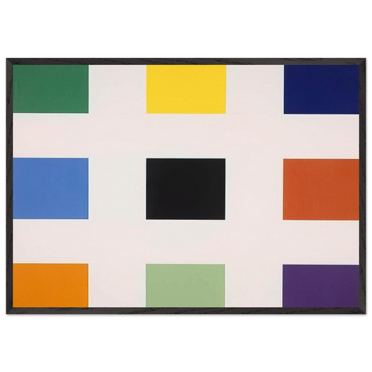 Nine Squares - Ellsworth Kelly Framed Art Print – Black Wooden Frame - Default Title - -Framed Art Print