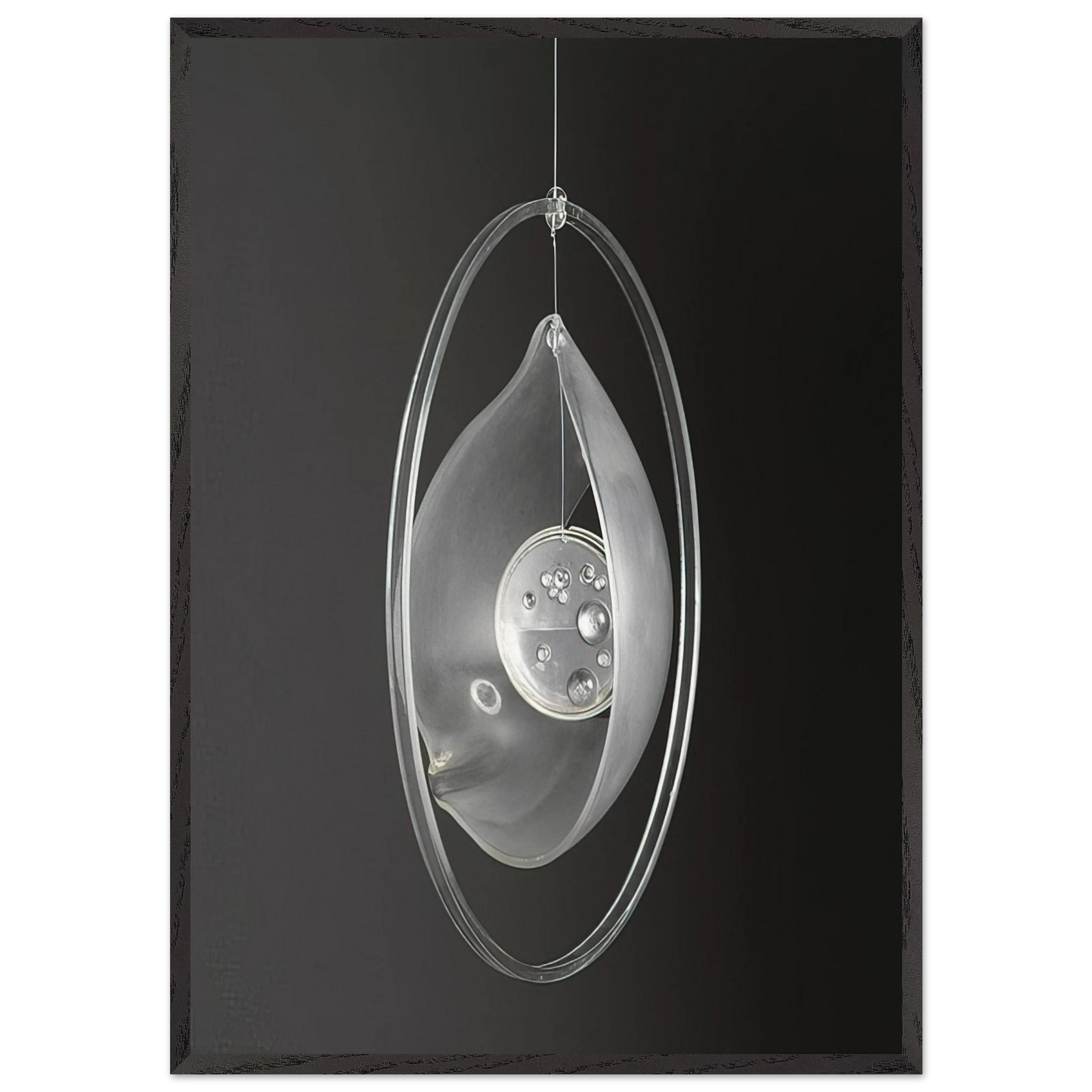 Deformacion de la gota circunvalada - 1965 - Gyula Kosice Framed Art Print – Black Wooden Frame - Default Title - -Framed Art Print