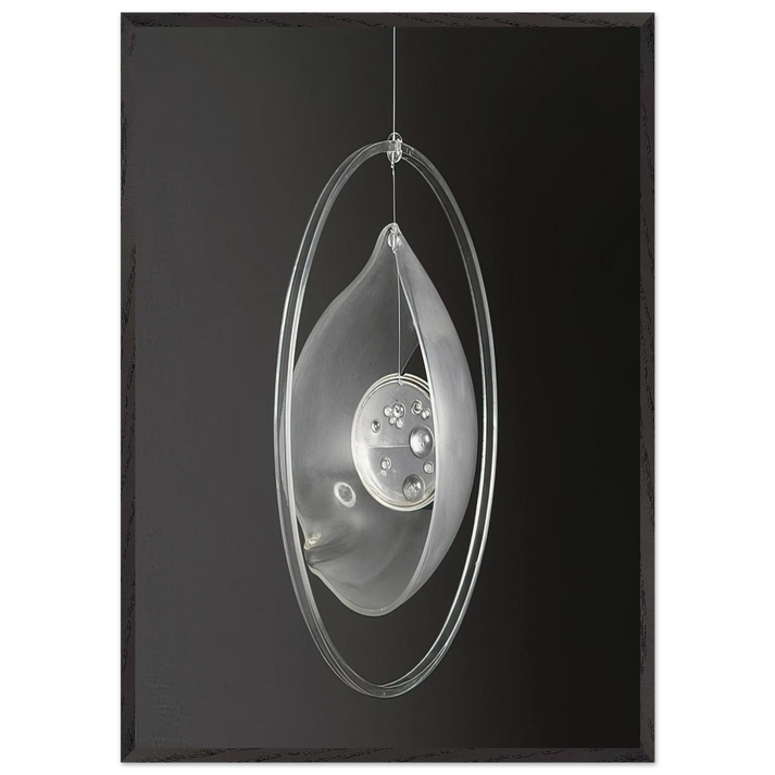 Deformacion de la gota circunvalada - 1965 - Gyula Kosice 70x100 cm / 28x40 inches Framed Art Print – Black Wooden Frame