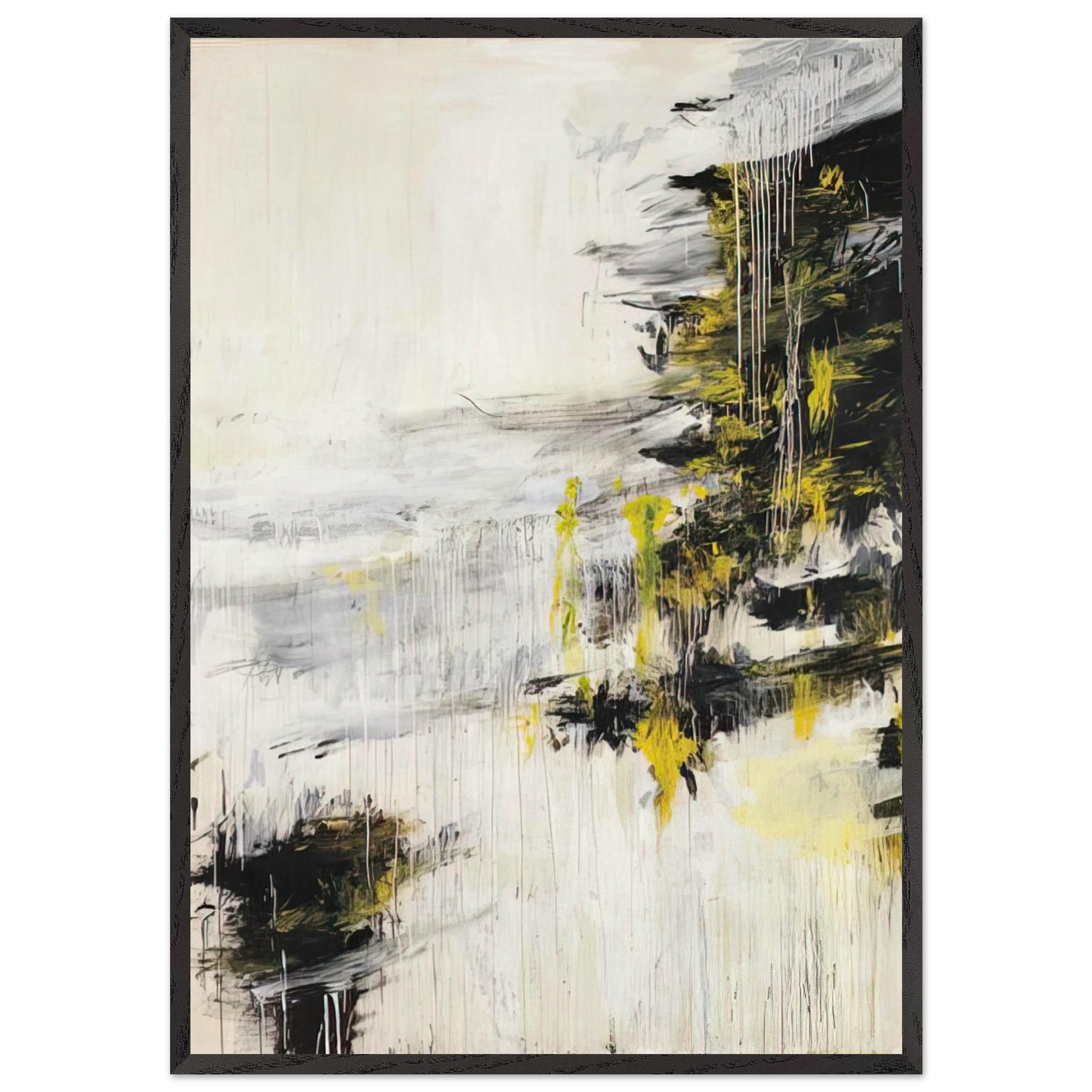 Quattro Stagioni II Inverno - Cy Twombly Framed Art Print – Black Wooden Frame - Default Title - -Framed Art Print