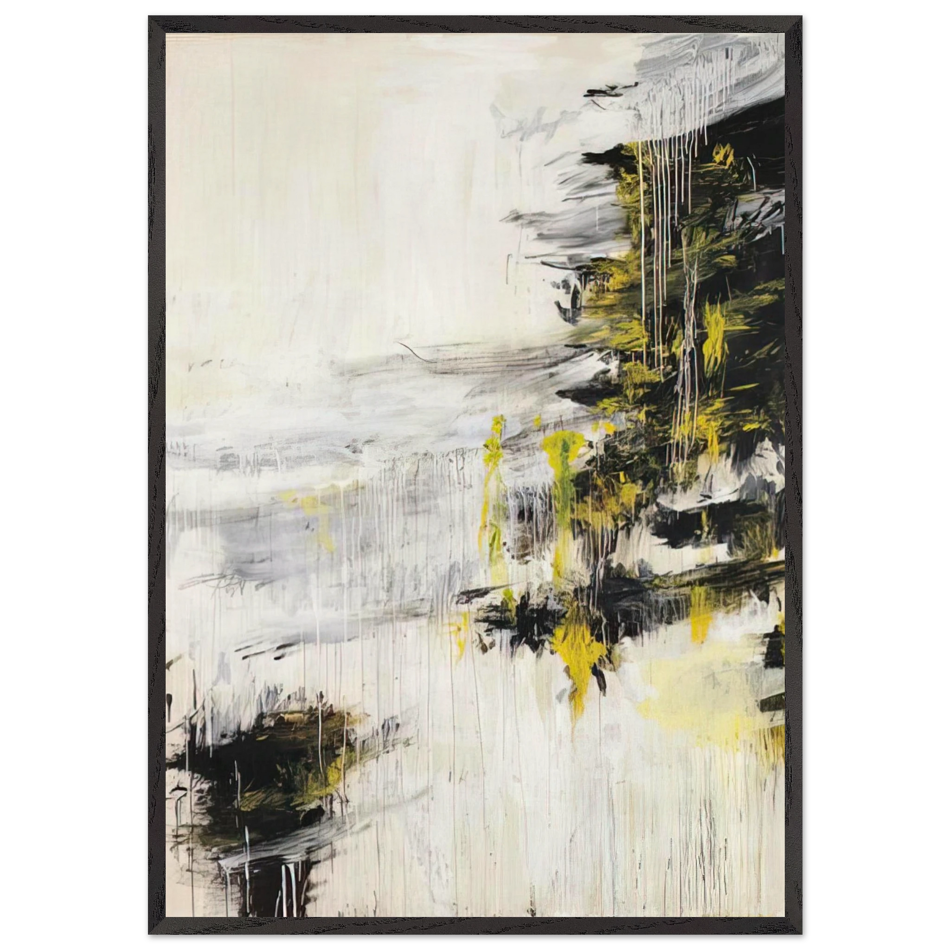 Quattro Stagioni II Inverno - Cy Twombly Framed Art Print – Black Wooden Frame - Default Title - -Framed Art Print