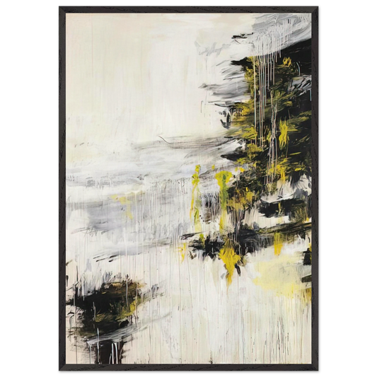 Quattro Stagioni II Inverno - Cy Twombly Framed Art Print – Black Wooden Frame - Default Title - -Framed Art Print