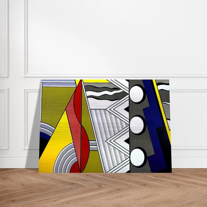 MODERN PAINTING WITH CLEF 1967 - Roy Lichtenstein Brushed Aluminum Print - 70x100 cm / 28x40 inches | Roy Lichtenstein Aluminum Print | Roy Lichtenstein Prints