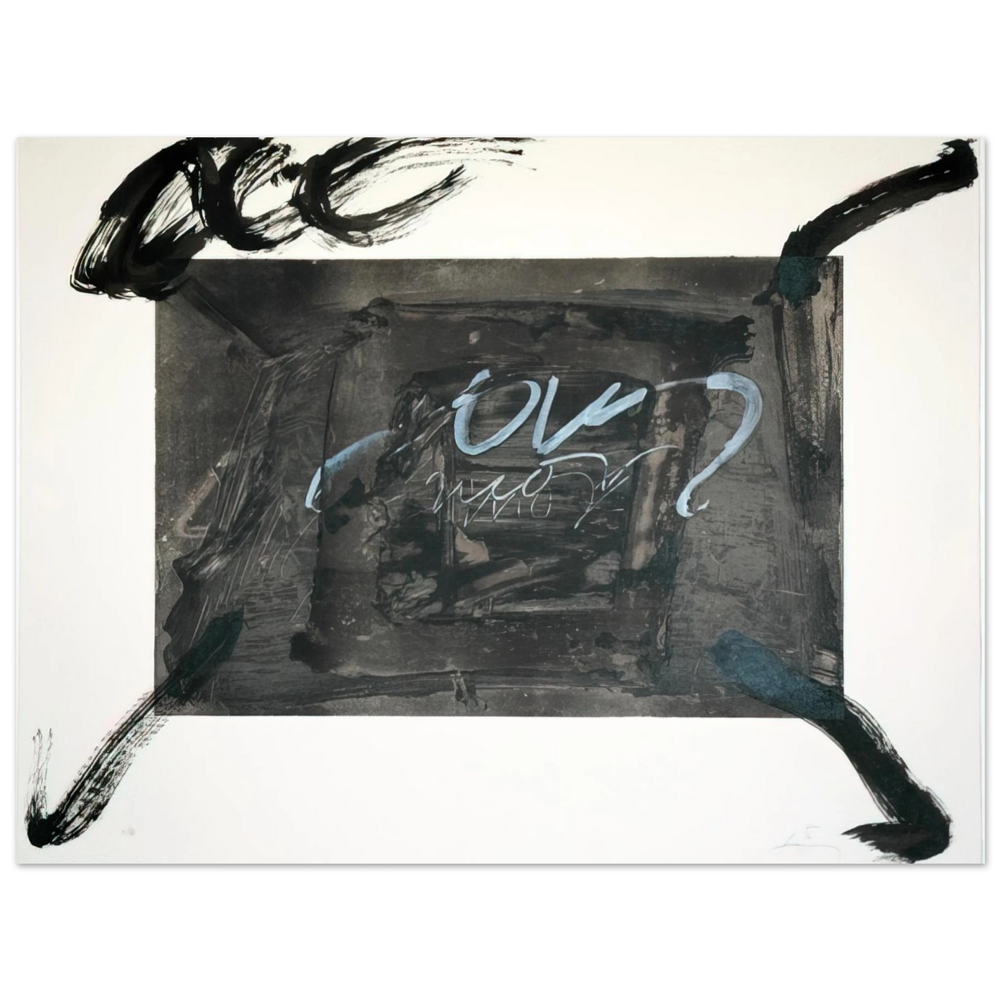 Antoni Tapies - QUATRE GESTES NOIRS 1983 Fine Art Poster - Default Title