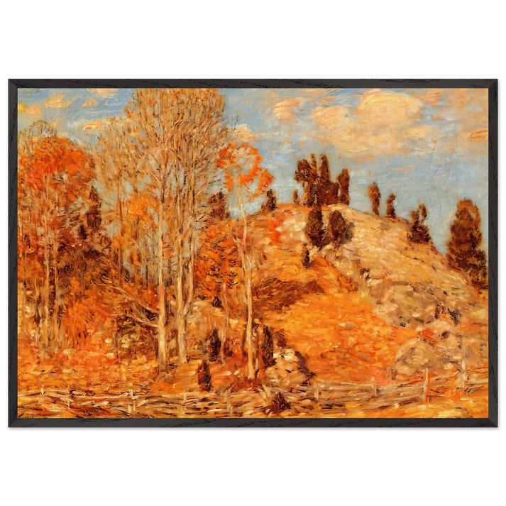 The Cedar Lot Old Lyme - Childe Hassam 70x100 cm / 28x40 inches Framed Art Print – Black Wooden Frame