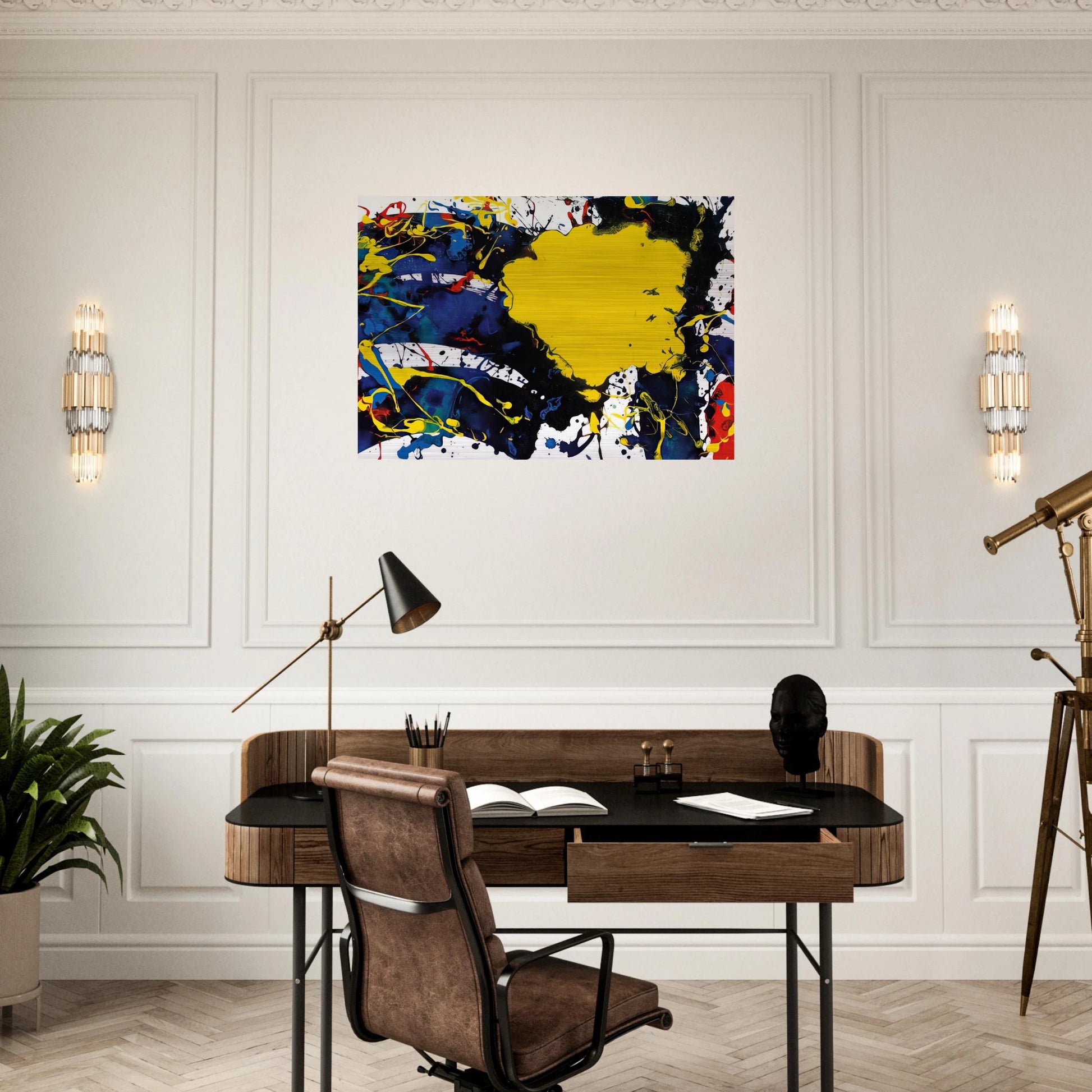 Untitled  SFP94-135  SFF 1805  - Sam Francis Brushed Aluminum Print - 70x100 cm / 28x40 inches | Sam Francis Aluminum Print | Sam Francis Prints