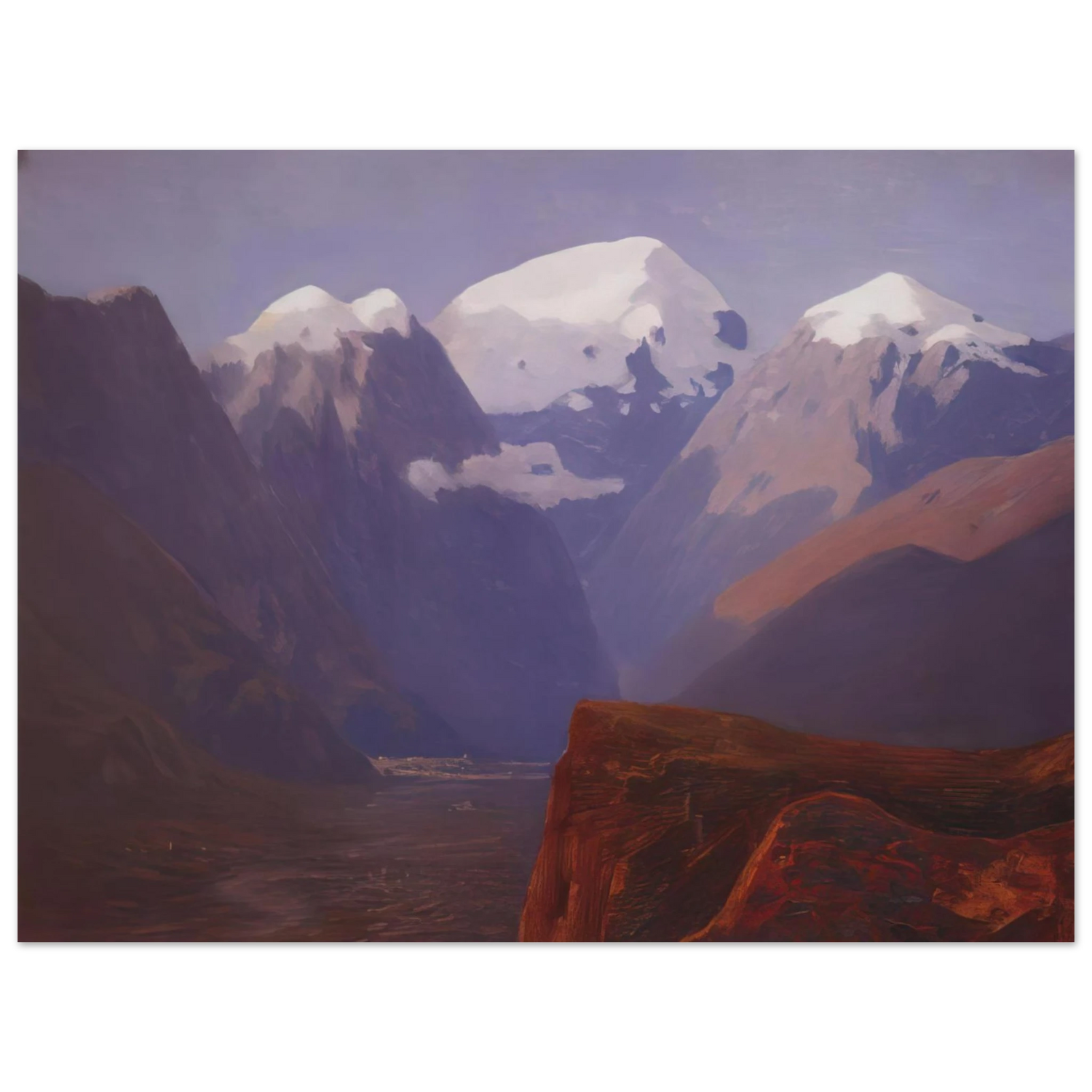 Arkhyp Kuindzhi - Snow tops  75x100 cm / 30x40inches Fine Art Poster
