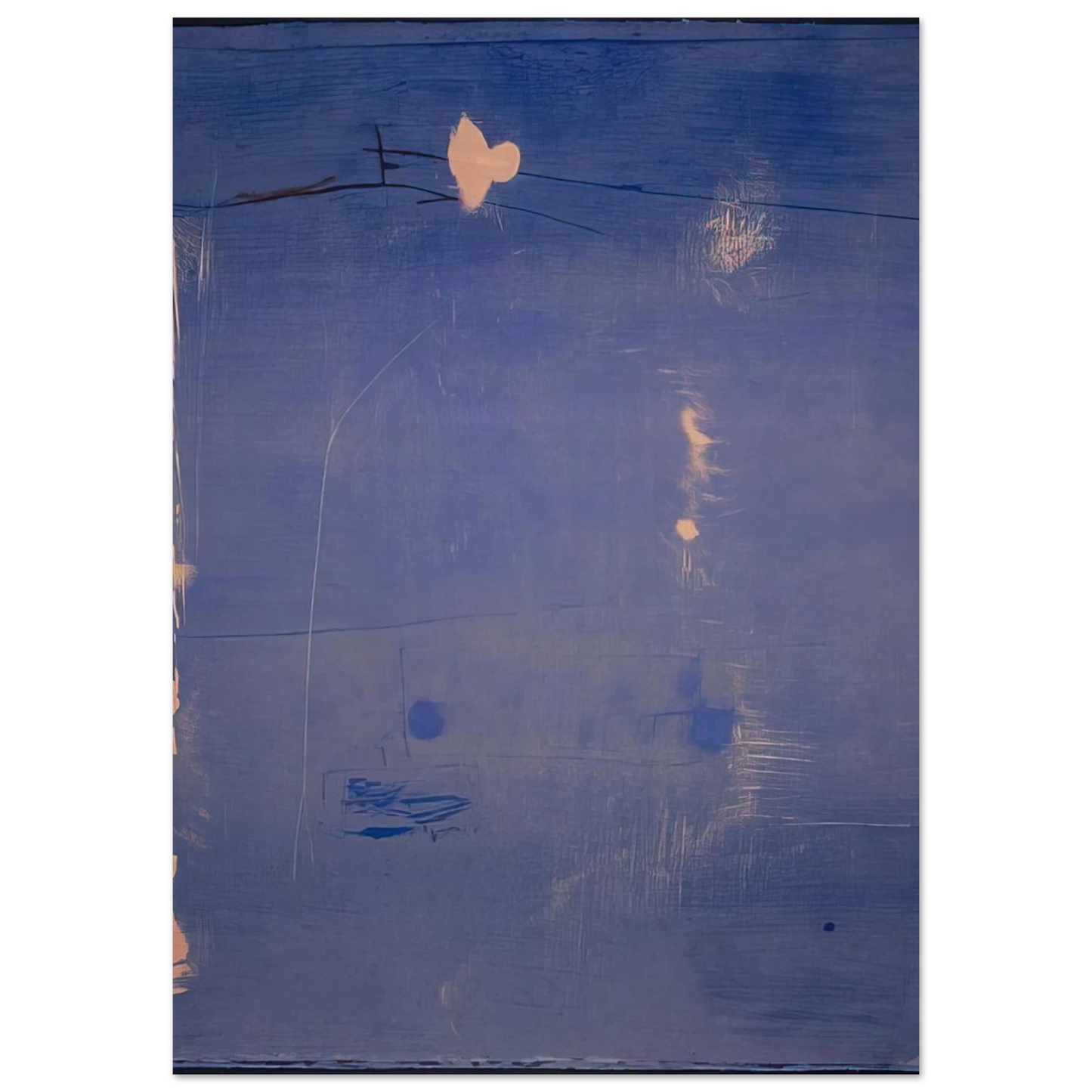 Helen Frankenthaler - Cameo - 1980 Wall art - 27x35 cm / 11x14 inches - Premium Wooden Framed Poster With Fine Art Paper - White frame