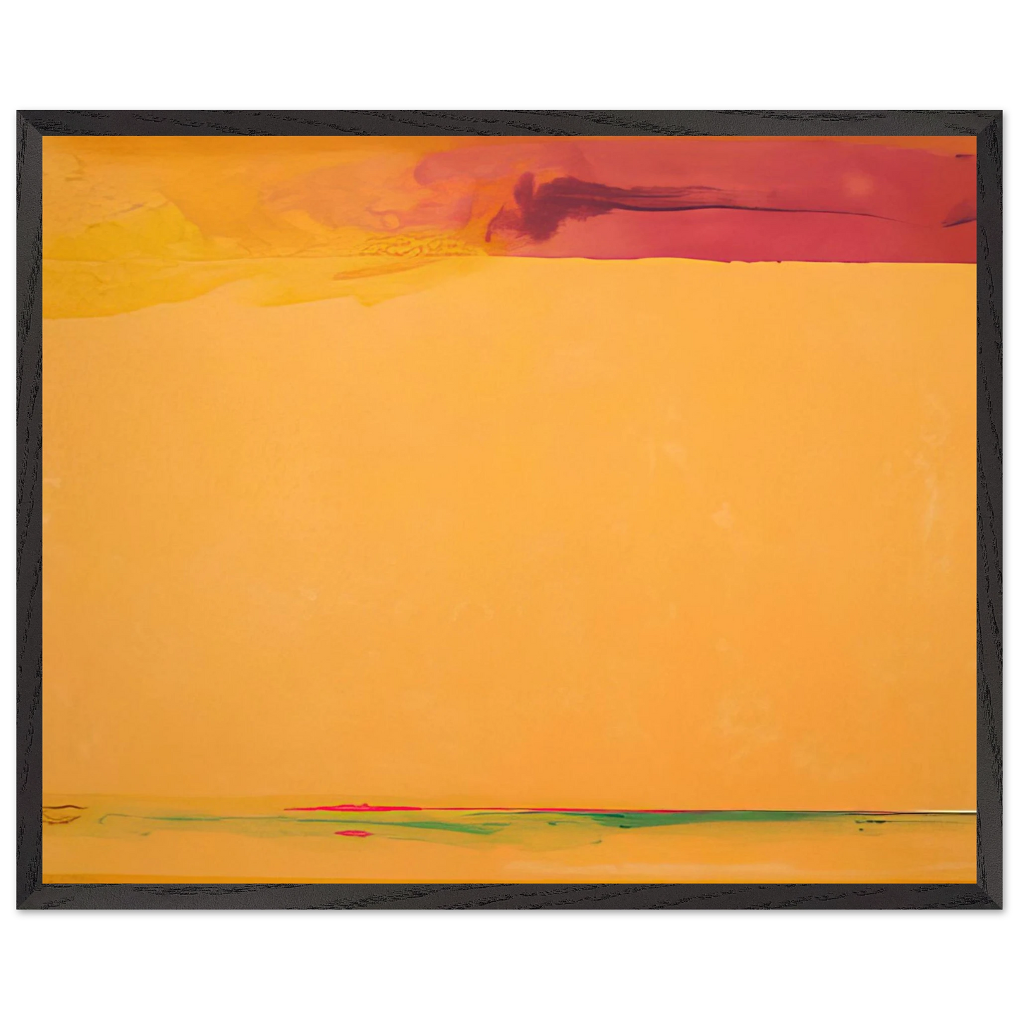 Helen Frankenthaler - Southern Exposure - 2005 Wall art - 28x43  cm / XL (11x17 inches) - Premium Wooden Framed Poster With Fine Art Paper - Black frame