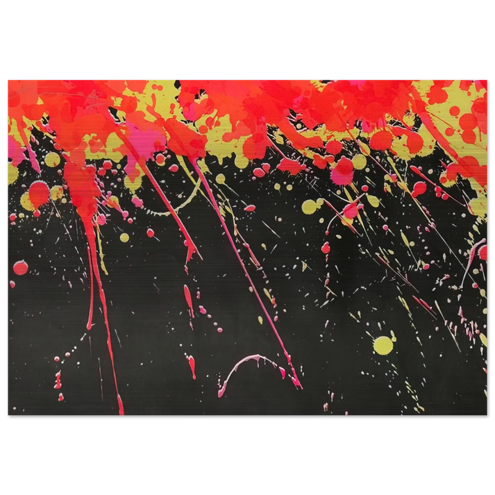 Fireworks - 1973 - Walasse Ting Brushed Aluminum Print - 70x100 cm / 28x40 inches | Walasse Ting Aluminum Print | Walasse Ting Prints