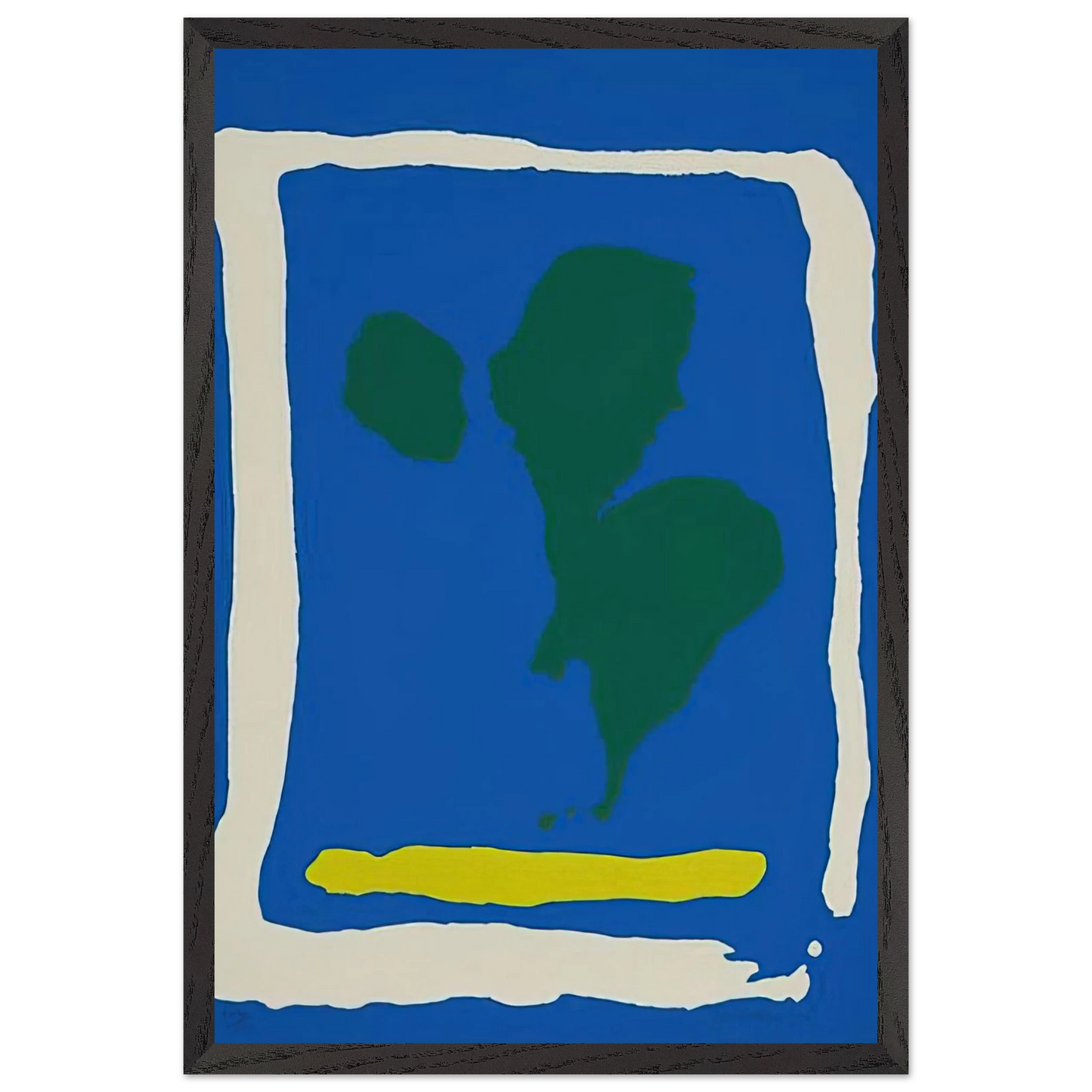 Helen Frankenthaler - Air Frame - 1965 Wall art - A2 (42 x 59.4  cm) - Premium Wooden Framed Poster With Fine Art Paper - Black frame