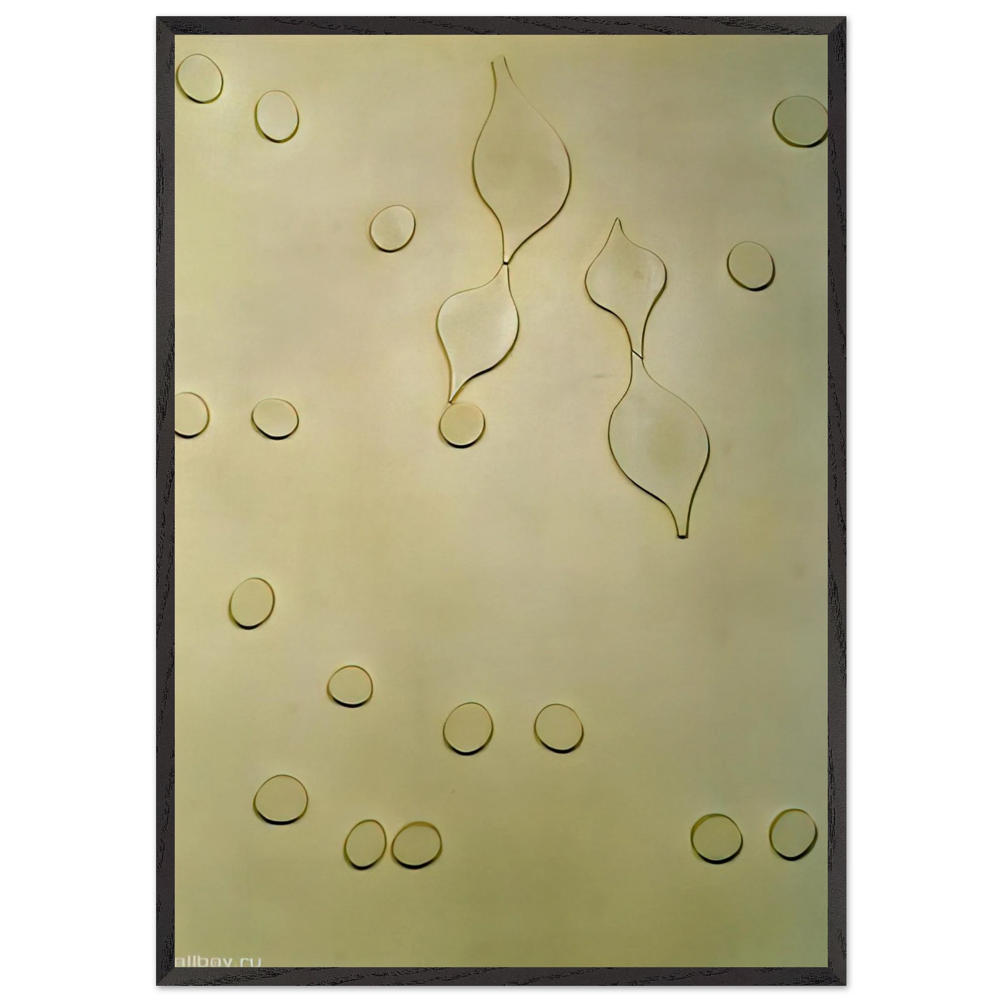 Leafage and Drops - Jean Arp Framed Art Print – Black Wooden Frame - Default Title - -Framed Art Print