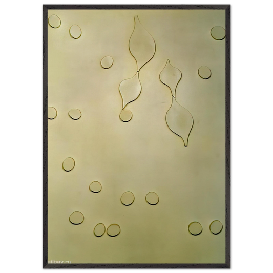 Leafage and Drops - Jean Arp Framed Art Print – Black Wooden Frame - Default Title - -Framed Art Print