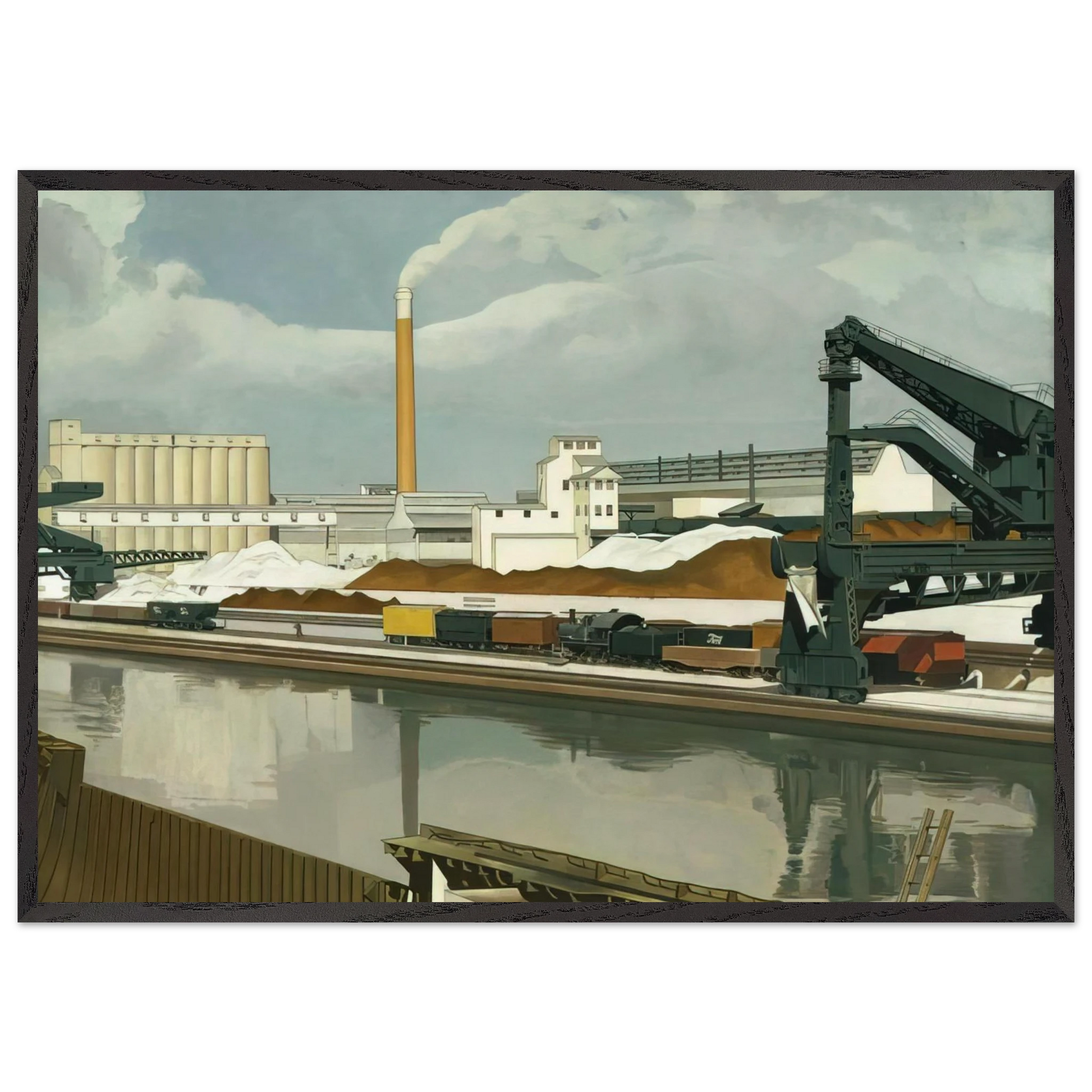 American Landscape - 1930 - Charles Sheeler Framed Art Print – Black Wooden Frame - Default Title - -Framed Art Print