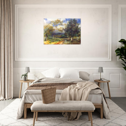 Landscape in the Sun - Pierre-Auguste Renoir Acrylic Print - 70x100 cm / 28x40″ inches