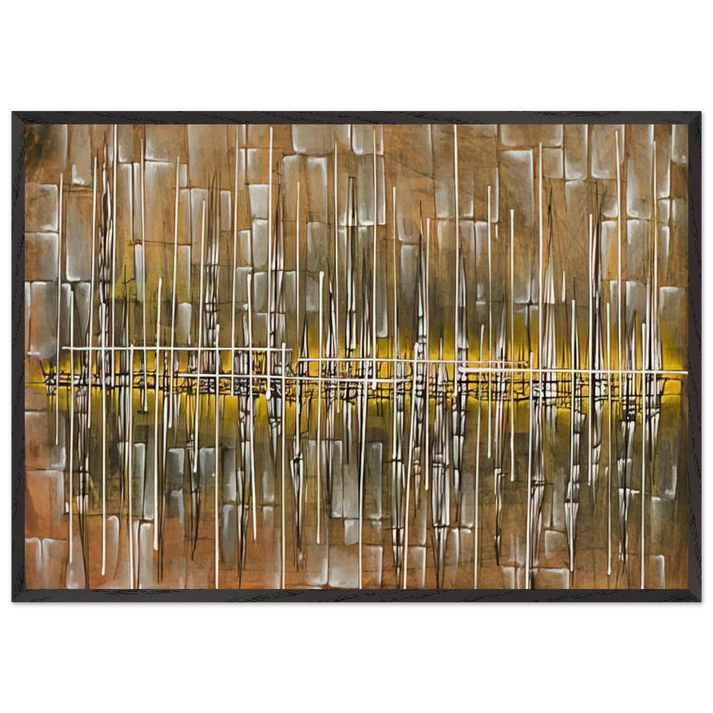 Dialogue II - 1954 - Jimmy Ernst 70x100 cm / 28x40 inches Framed Art Print – Black Wooden Frame