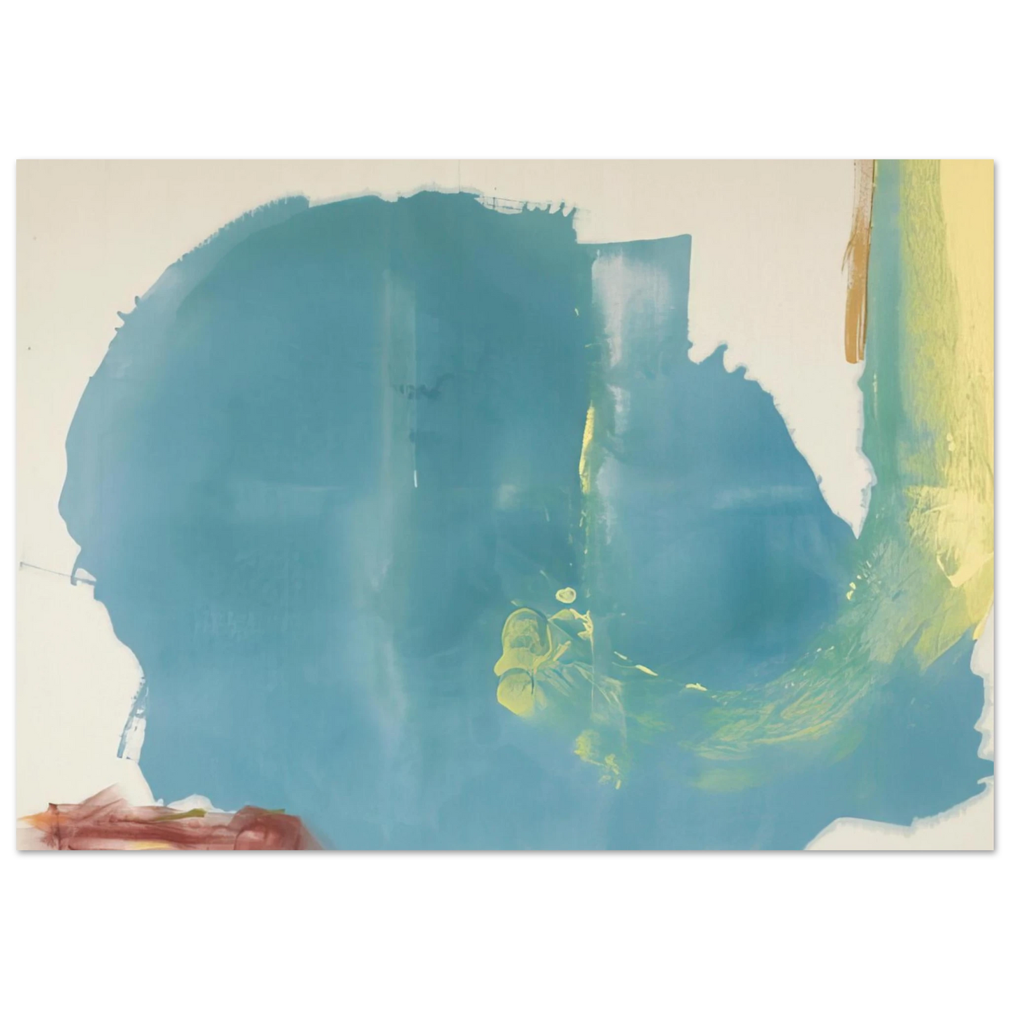 Helen Frankenthaler - Where Necessary - 1977 Wall art - 13x18 cm / 5x7 inches - Premium Wooden Framed Poster With Fine Art Paper - Wood frame